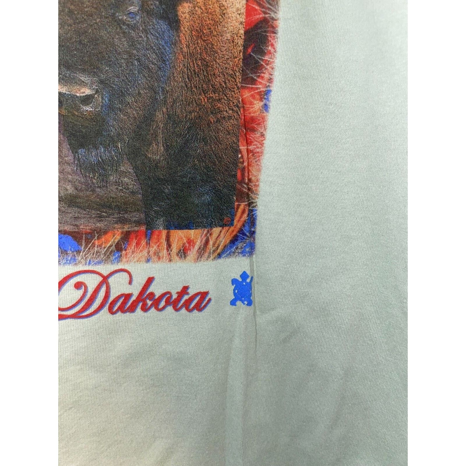 Gildan Vintage Sitting Bull Shirt Native American Bison Green Tee M Size US M / EU 48-50 / 2 - 5 Thumbnail