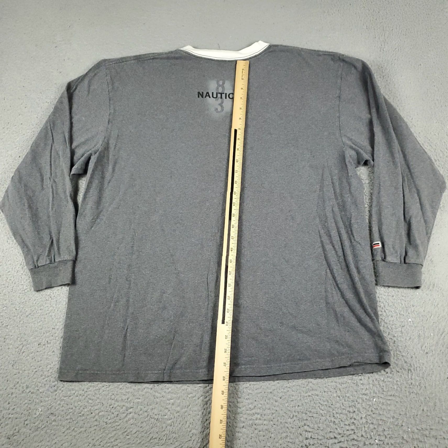Nautica Nautica T-Shirt Mens Size 1X Gray Long Sleeve Crew Neck Classic Casual Shirt Size US XL / EU 56 / 4 - 5 Thumbnail