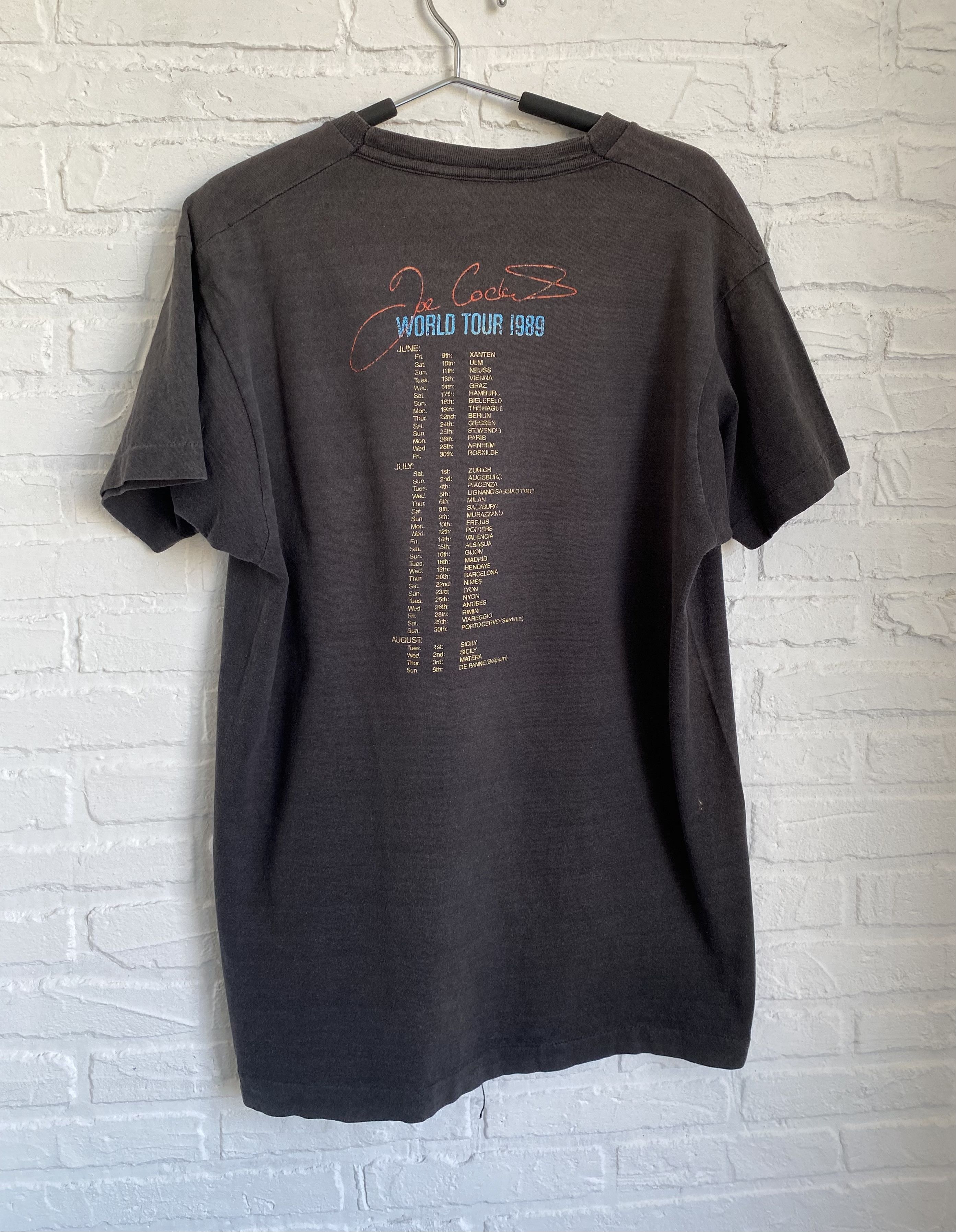 Band Tees × Vintage Vintage 1989 Joe Cocker world tour t-shirt Size US L / EU 52-54 / 3 - 4 Thumbnail