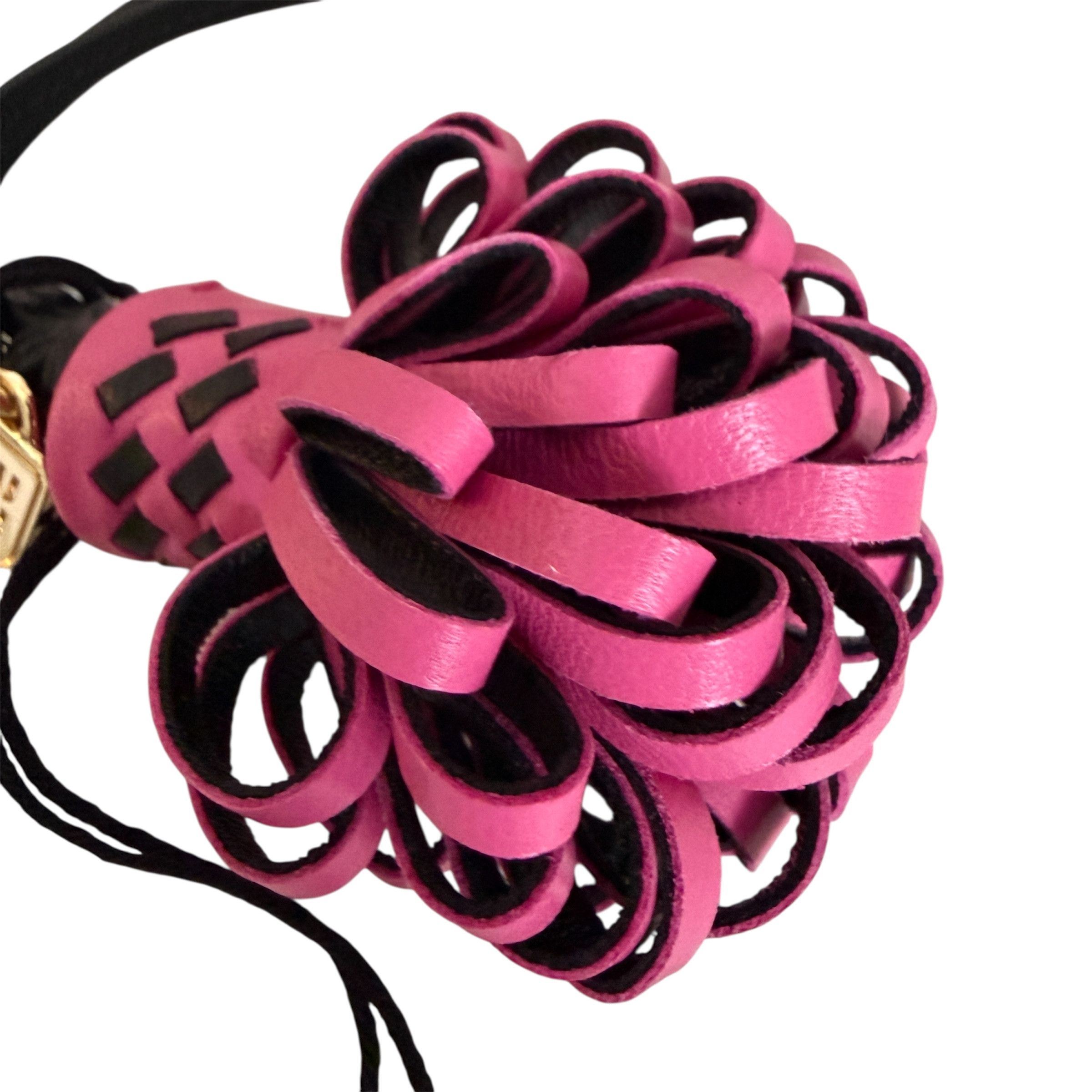 Miu Miu Miu Miu 5TL540 Leather Bag Charm Bag Trick in fuschia, black Size ONE SIZE - 3 Thumbnail