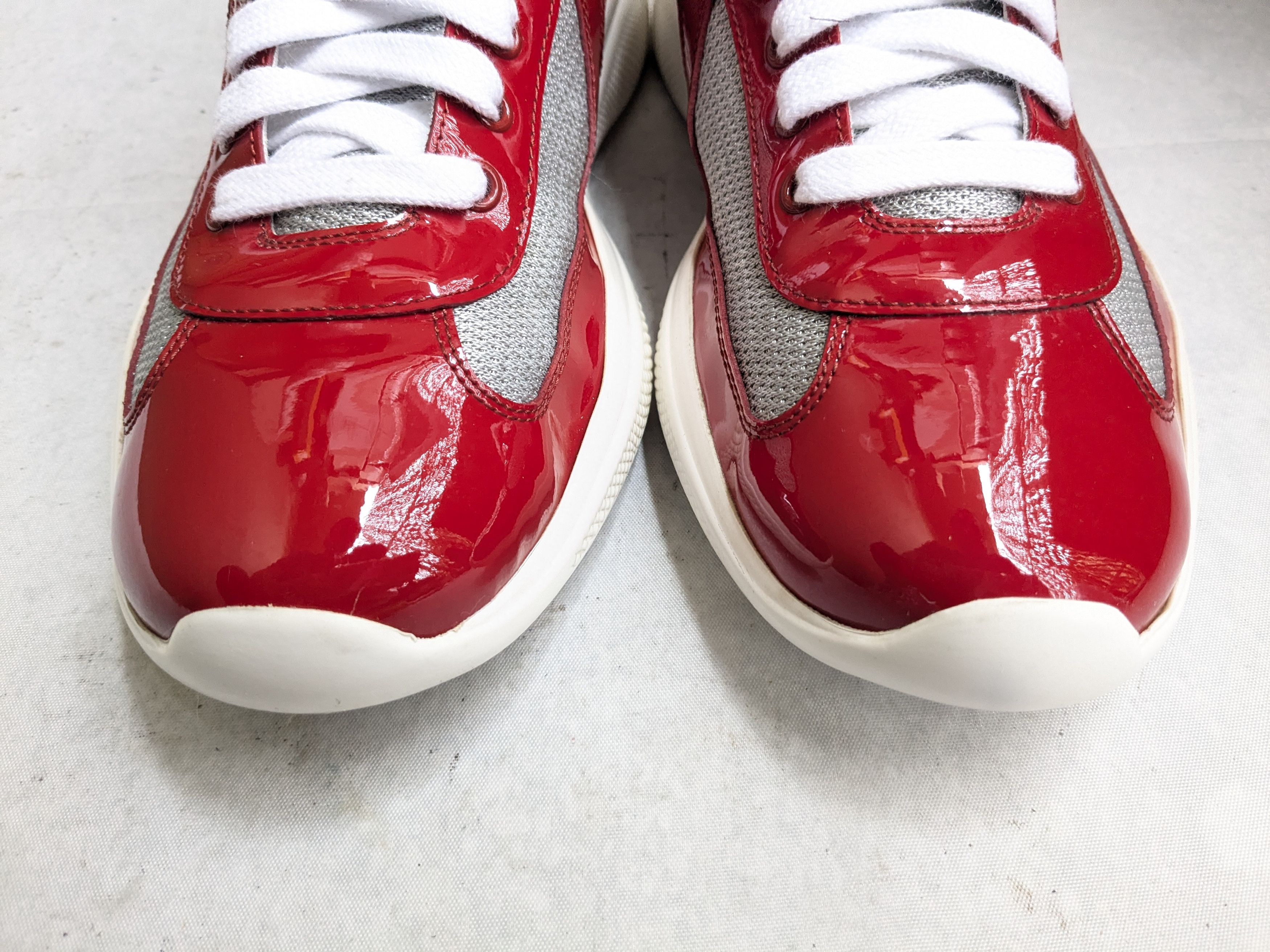 Prada Prada America's Cup Sneakers Red Patent Leather 10 Low Tops Size US 10 / EU 43 - 3 Thumbnail