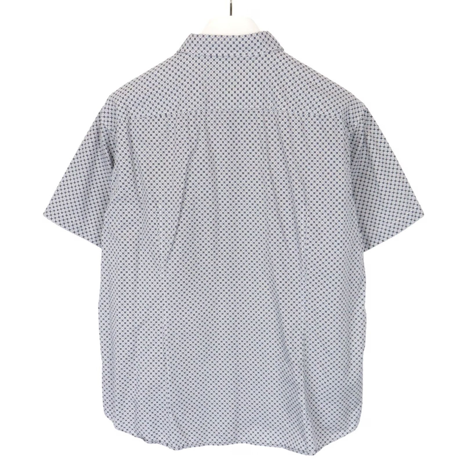Hugo Boss HUGO BOSS C-Bonettino Slim Fit Formal Shirt Men Short Sleeve Patterned 2XL White Dress Shirt Button-Up Slim Fit Mens Size 48R - 2 Thumbnail
