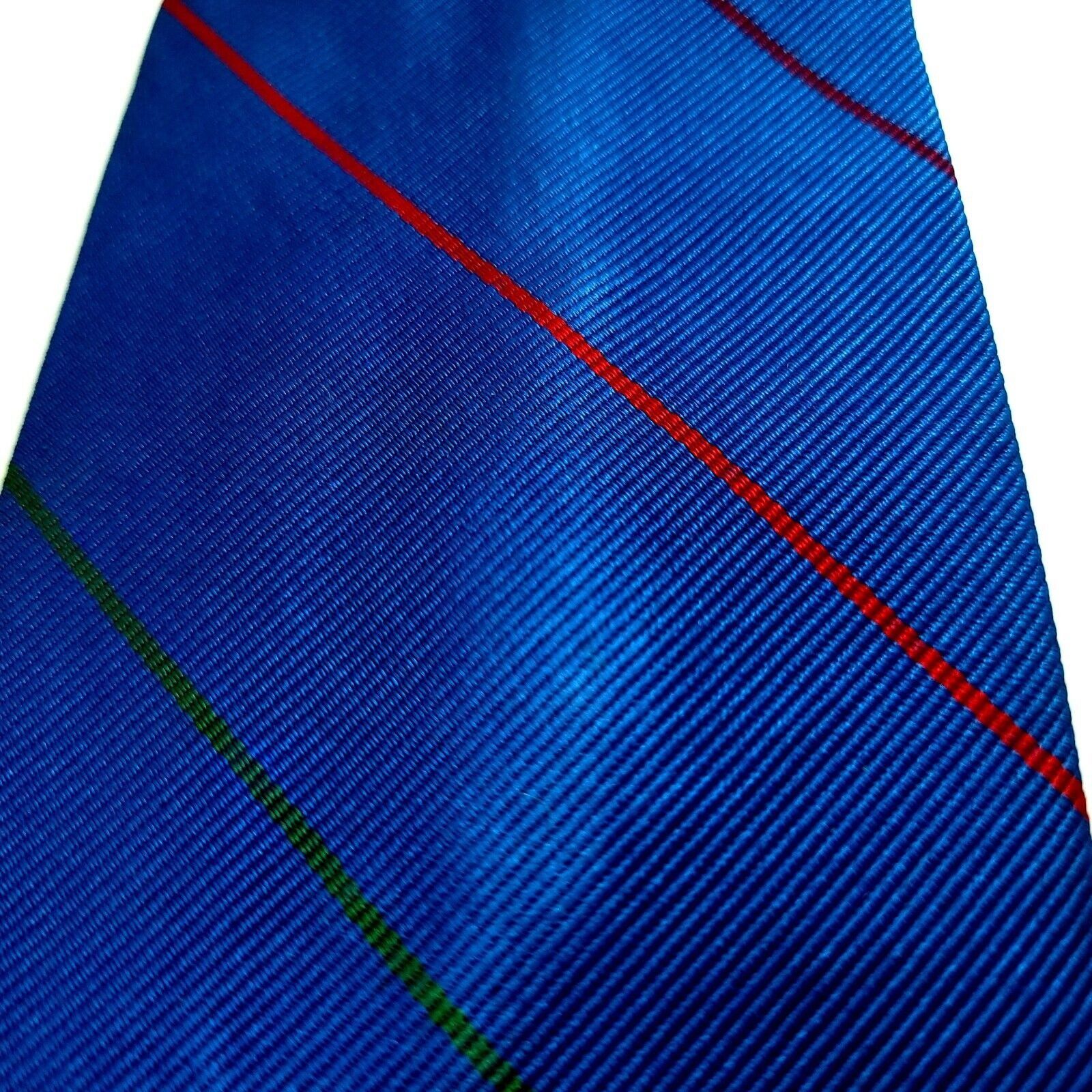 Huntington Huntington Blue Striped Woven Silk Tie Size ONE SIZE - 2 Thumbnail
