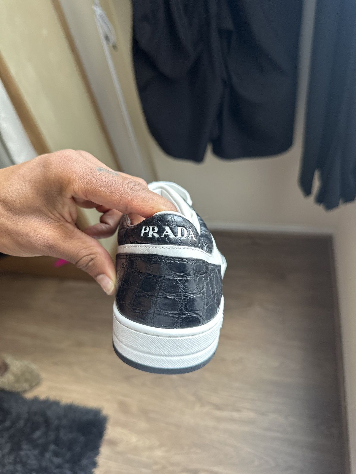 Prada $2,000 Downtown croc embossed sneaker Size US 9 / EU 42 - 12 Thumbnail