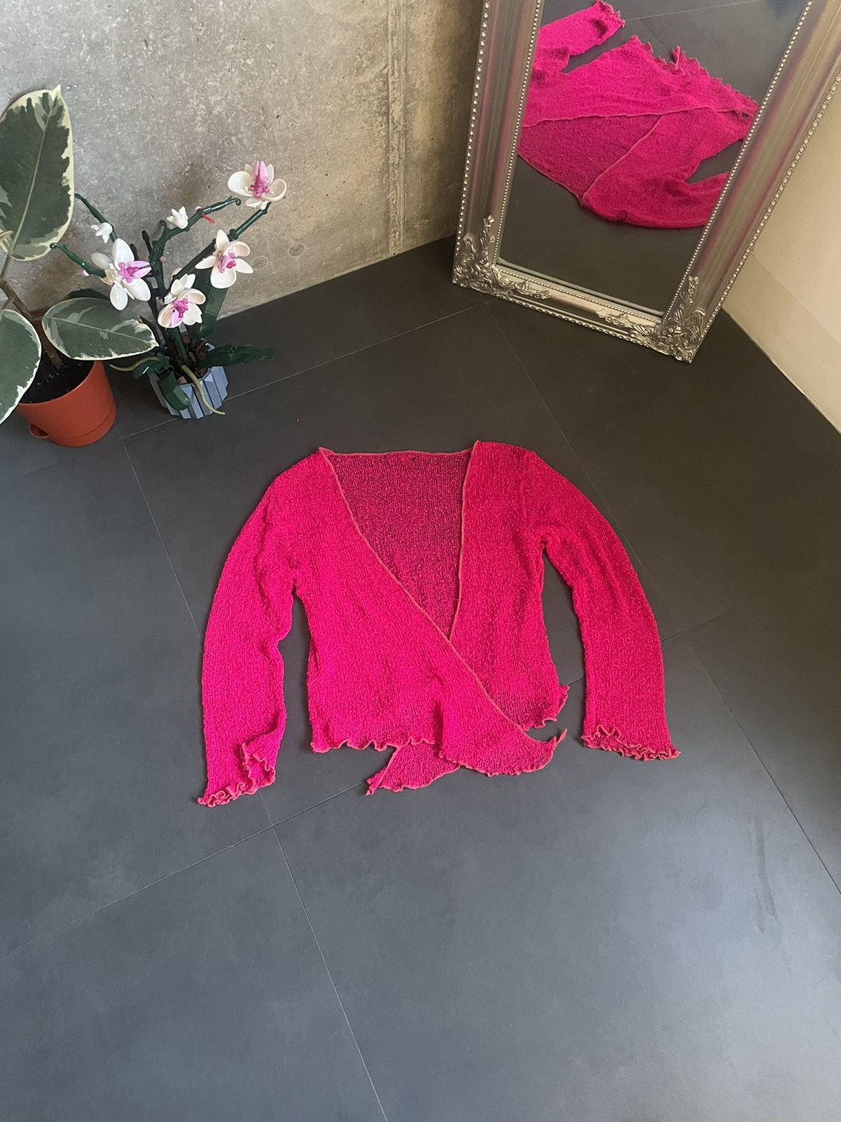 Hysteric Glamour × If Six Was Nine Vintage Japanese Issey Miyake style Mesh Cardigan Abstractio Size M / US 6-8 / IT 42-44 - 1 Thumbnail