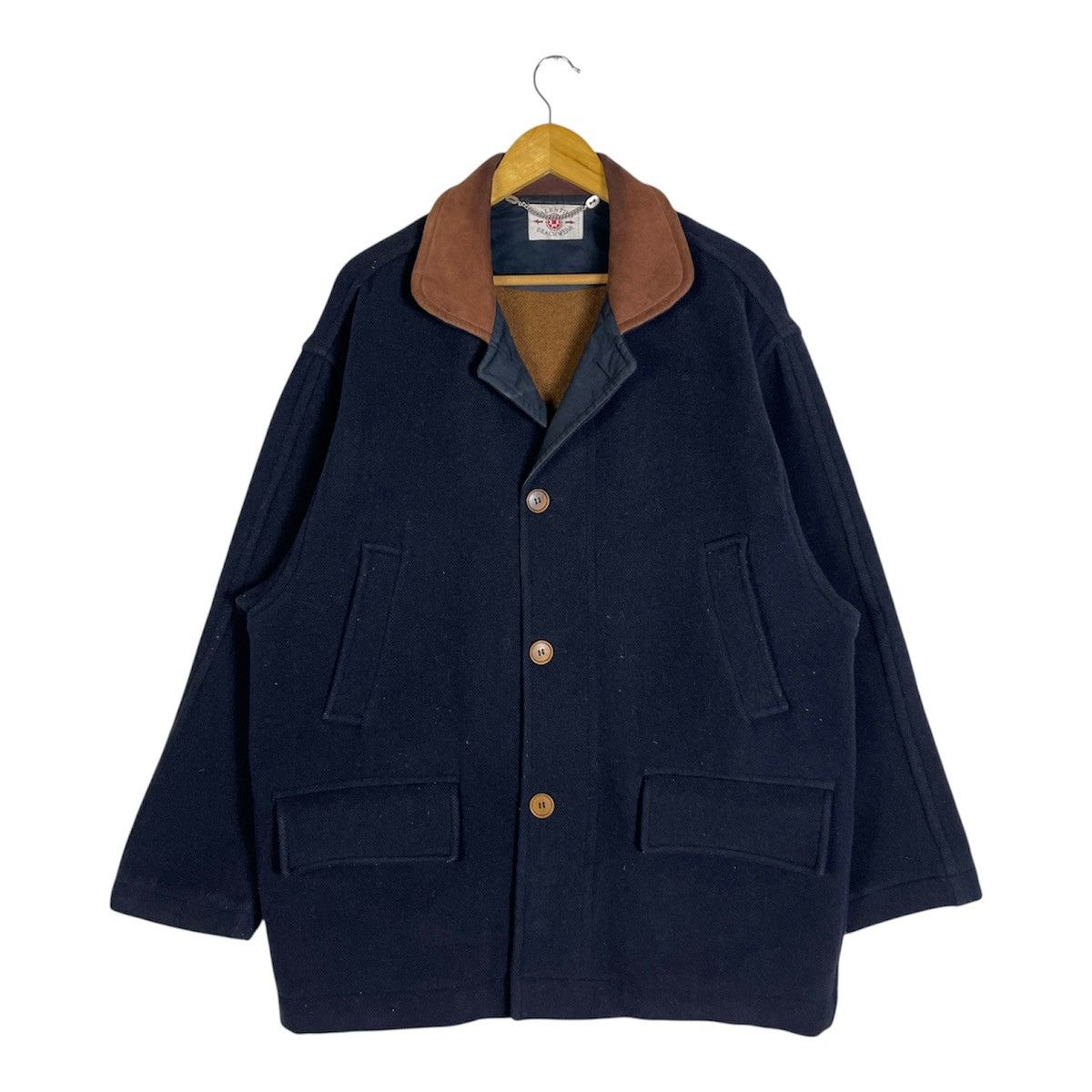 Valentino 80sValentino Garavani Beachwear Wool Ranch Coat Suede Collar Size US M / EU 48-50 / 2 - 1 Thumbnail