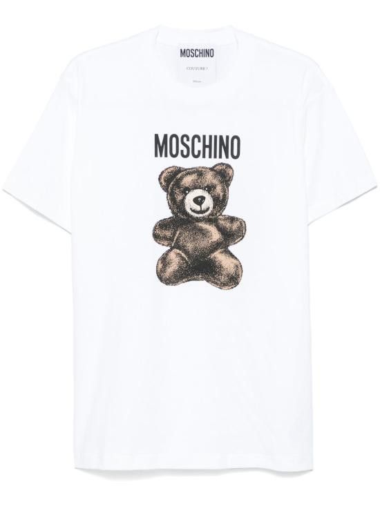 Moschino MOSCHINO Men T-Shirts 251ZZV0710 02411001 White Size US L / EU 52-54 / 3 - 1 Thumbnail