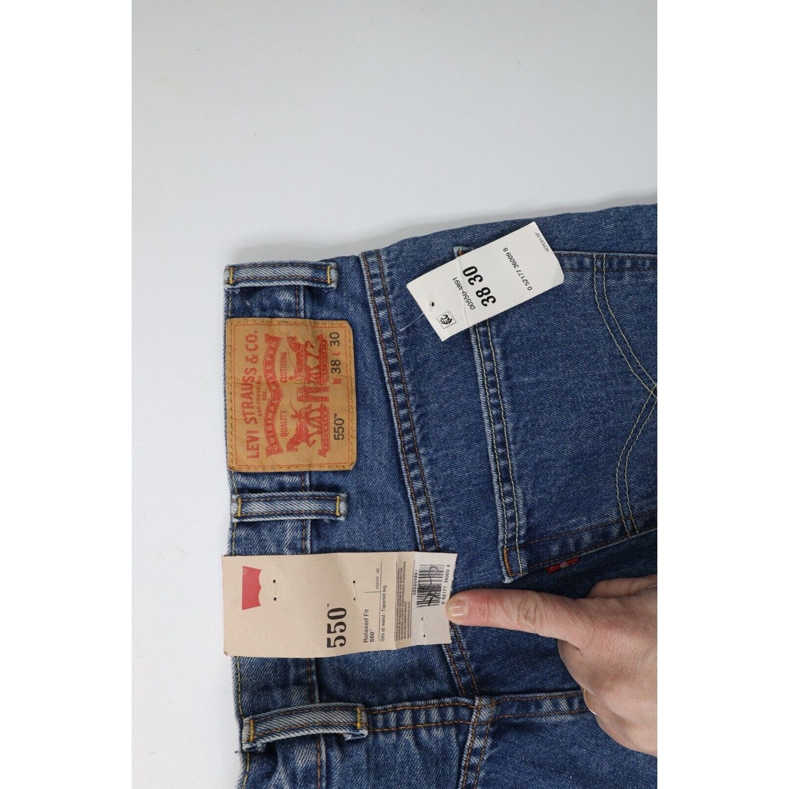 Levi's × Vintage Deadstock Vintage Y2K Levis 550 Relaxed Fit Tapered Jeans Size US 38 / EU 54 - 13 Thumbnail
