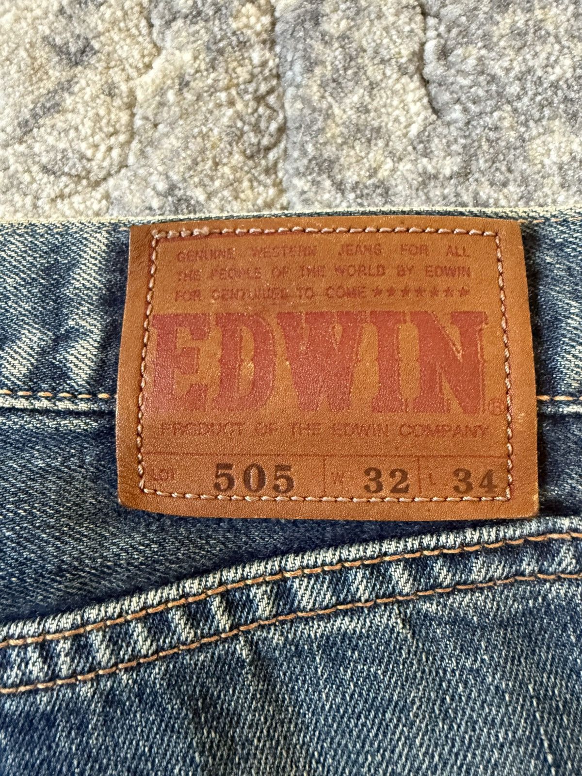 Edwin Edwin 505 Rare OG Type 1 Selvedge Baggy Jeans Size US 32 / EU 48 - 20 Thumbnail