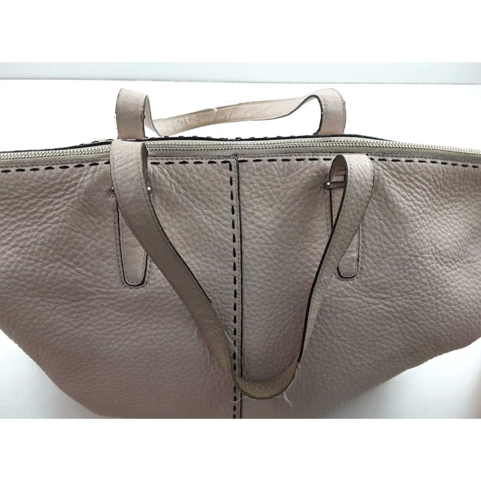 Coach Coach Bleecker Pebbled Leather Satchel Tote Bag Purse Handbag - Large 27948 White Leather Women Tote, Coach, XS? Size ONE SIZE - 6 Thumbnail