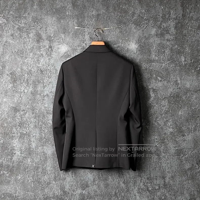 Versace Versace Black wool beaded design suit Size 48S - 2 Thumbnail