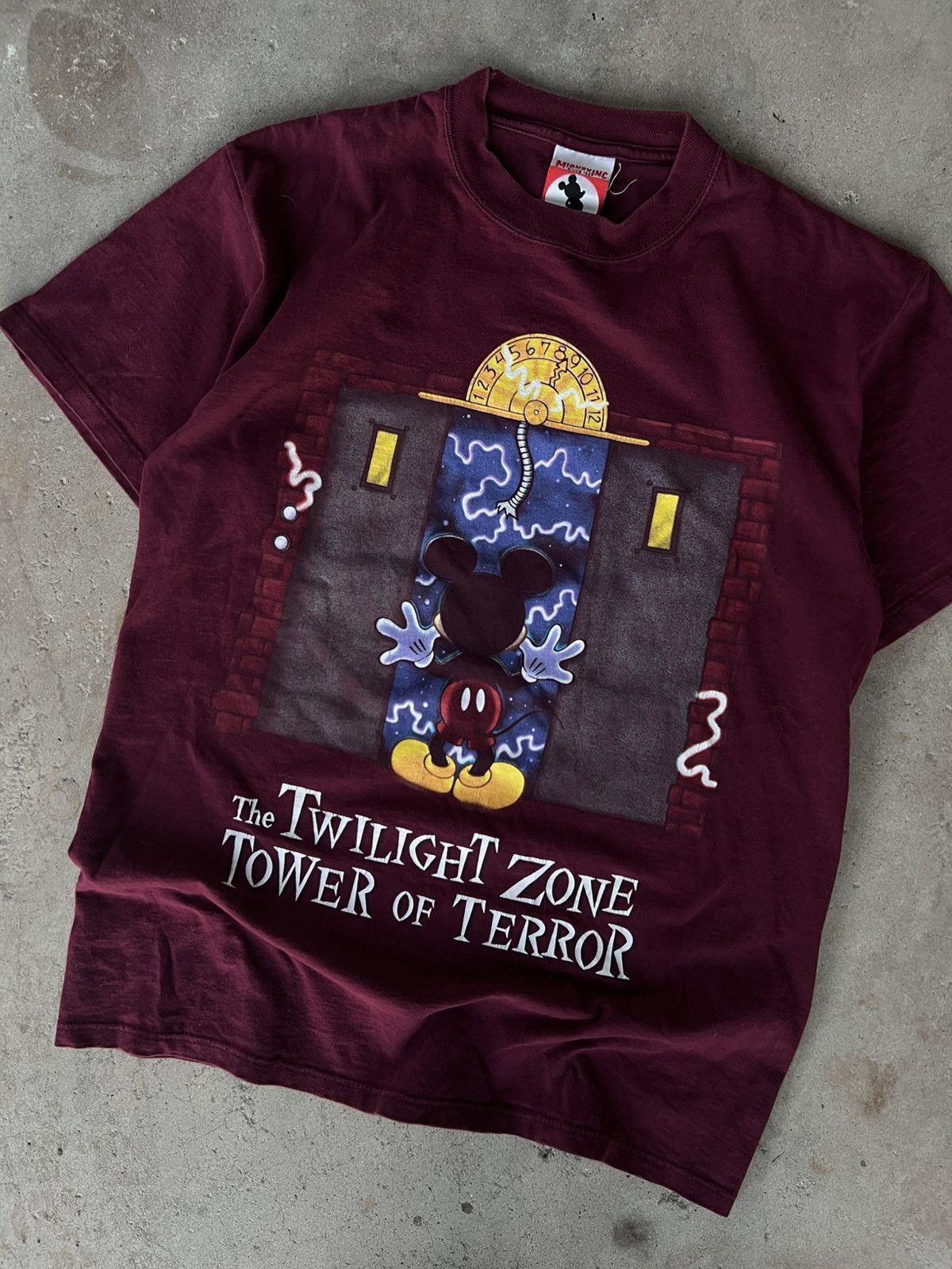 Disney Vintage 90’s Disney Mickey Mouse Tower of Terror T Shirt Size US M / EU 48-50 / 2 - 2 Thumbnail