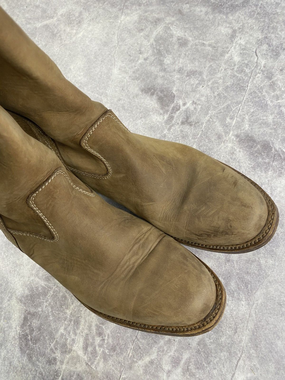 Sancho Boots Sancho Boots leather western knee-high boots beige size: 37 Size US 7 / IT 37 - 7 Thumbnail