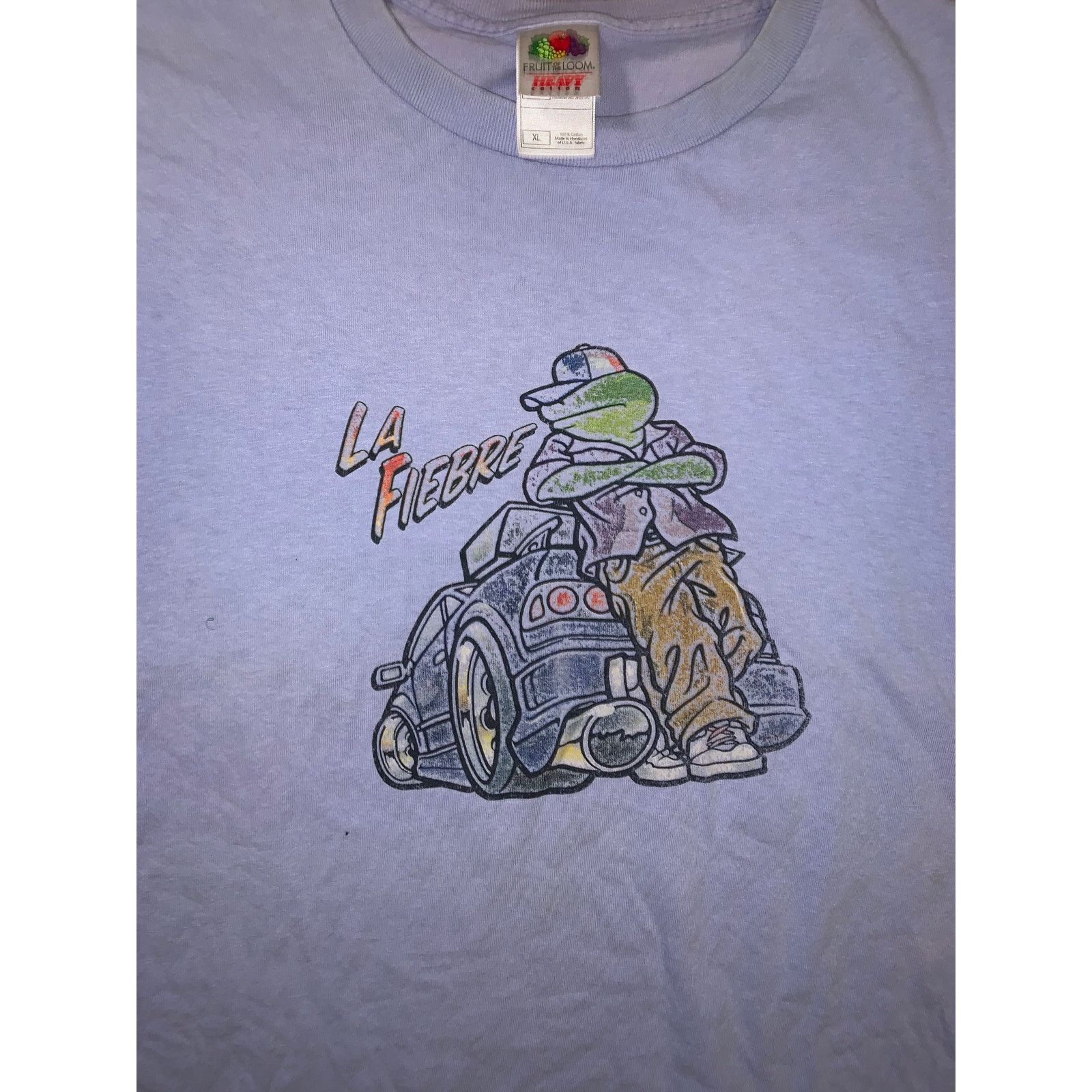 Fruit Of The Loom × Other La Fiebre Frog Car Graphic T Shirt XL Blue Fruit of the Loom Size US XL / EU 56 / 4 - 1 Thumbnail