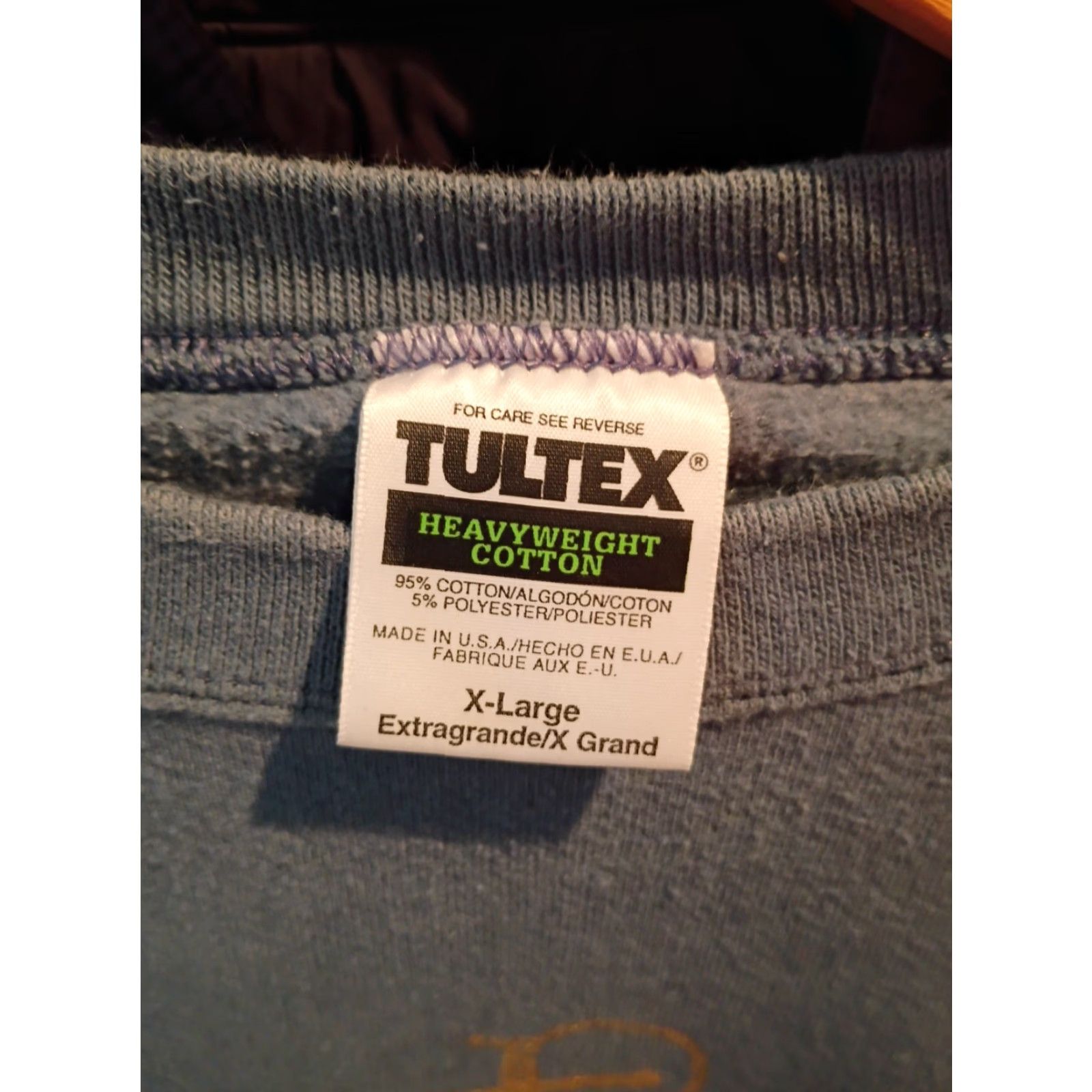 Tultex VINTAGE Tultex Sweatshirt XL Gray Made In USA Pullover Men Travel USA VG Mens Size US XL / EU 56 / 4 - 3 Thumbnail
