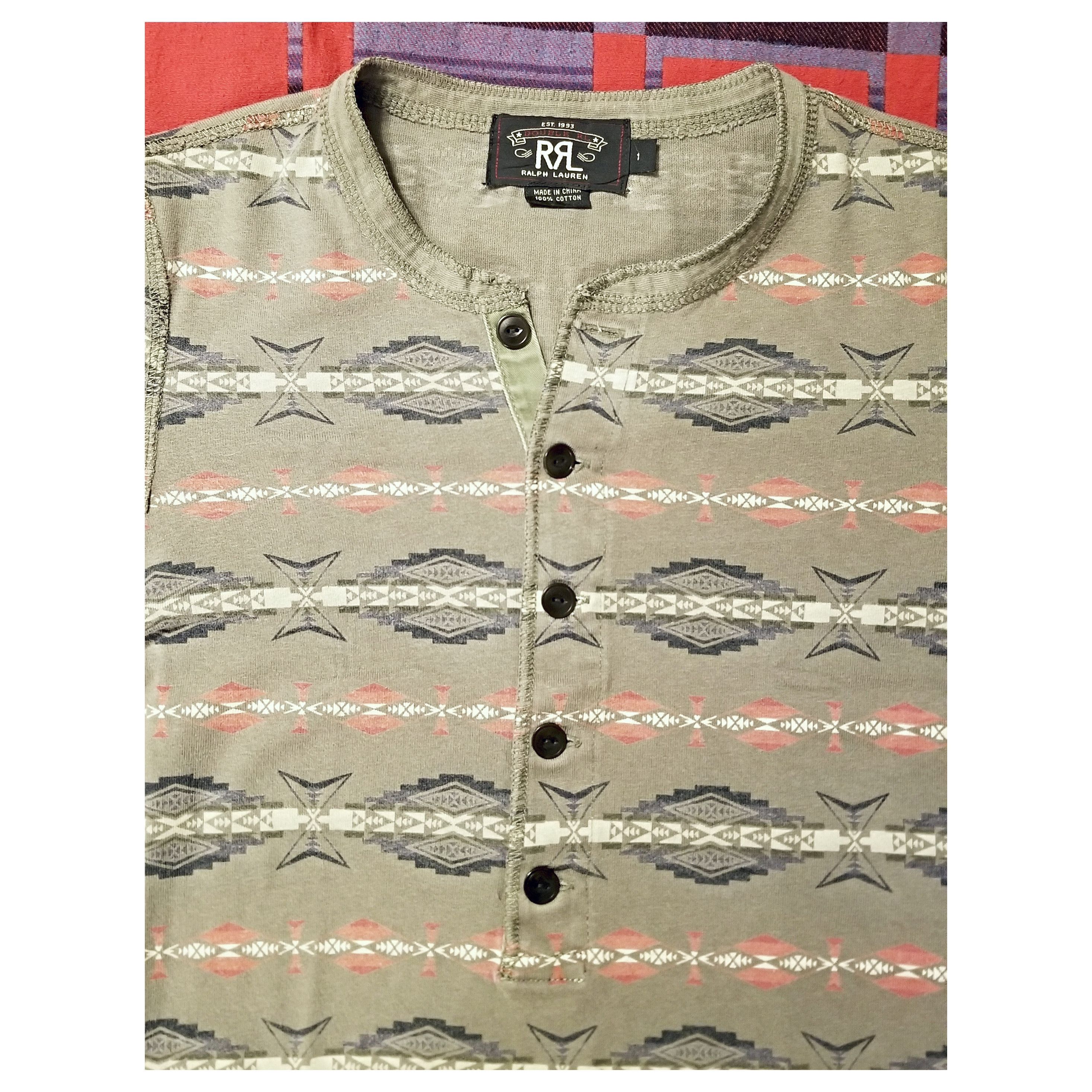 RRL Ralph Lauren × Ralph Lauren × Vintage DOUBLE RL RALPH LAUREN RRL HENLEY SHIRT- WOMEN'S SIZE 1 Size S / US 4 / IT 40 - 5 Thumbnail