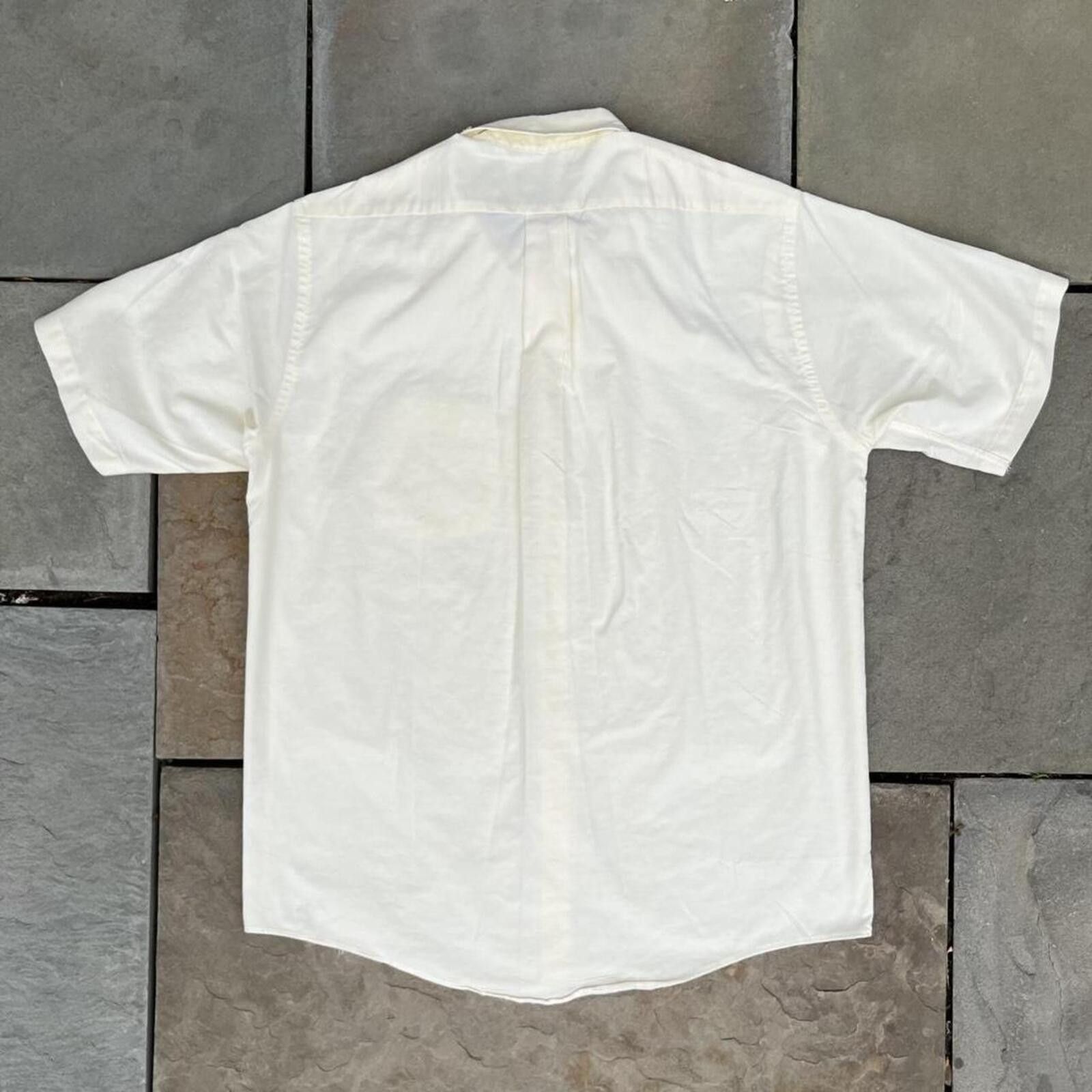 Arrow Vintage 90s Pale Yellow Oxford Short Sleeve Button Down Size US L / EU 52-54 / 3 - 4 Thumbnail