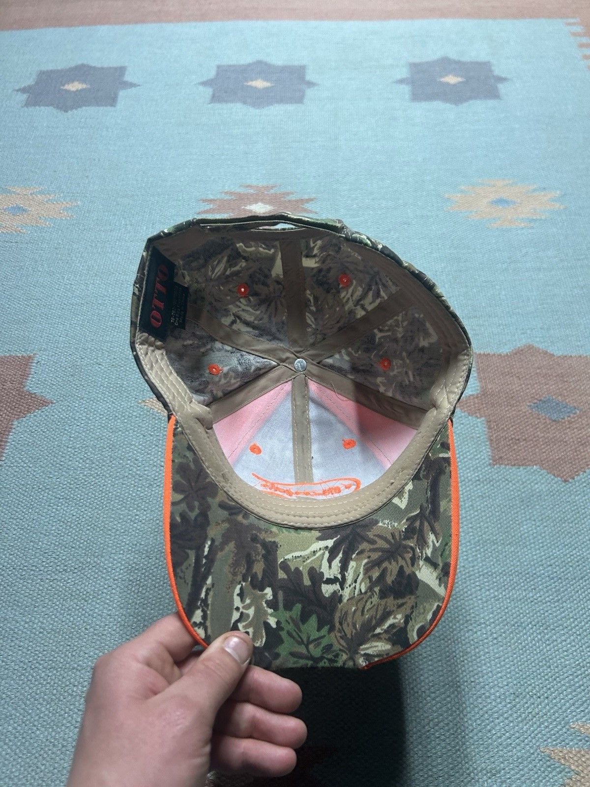 Vintage Bio Oregon strapback hat camo hi vis Orange fish realtree Size ONE SIZE - 5 Thumbnail