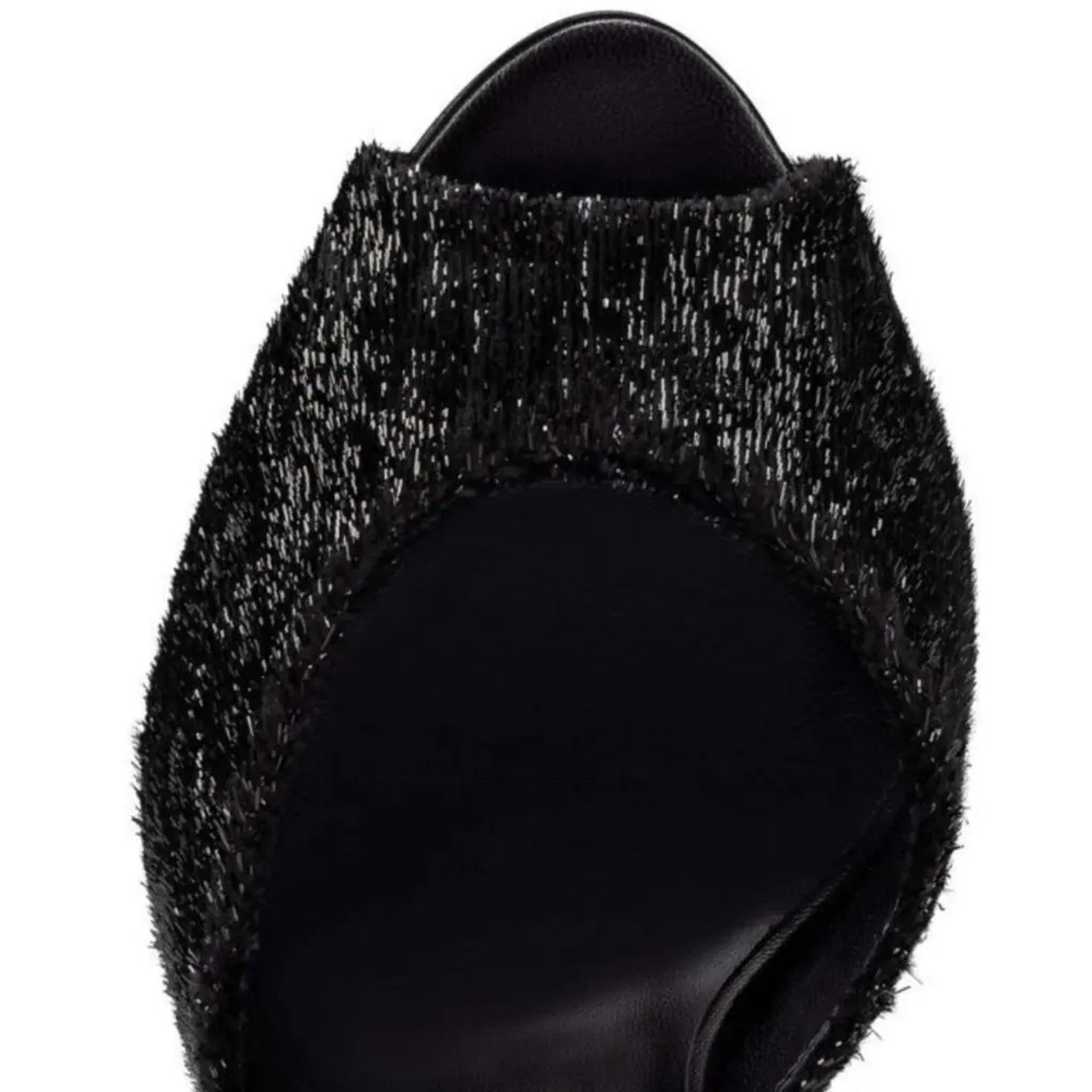 Me Dolly 100 Black Backless Sandal Slide Mule Heel Pump 36.5