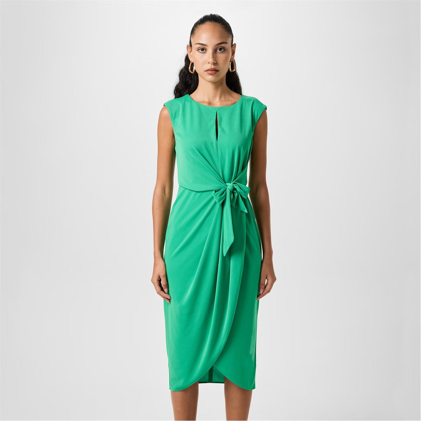 Lauren Ralph Lauren o1g2r1mq0825 Reidly Belted Dress in Green Topaz Size S / US 4 / IT 40 - 5 Thumbnail