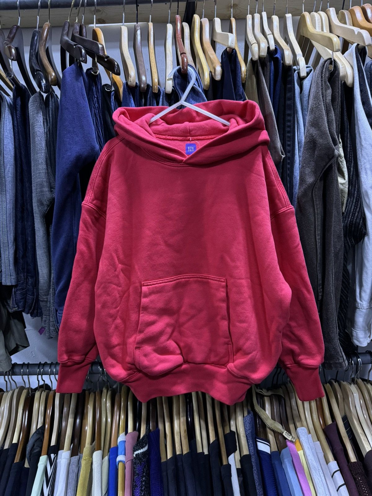 Image of Yeezy Gap Kids Perfect Hoodie Size S (6/7 T) in Red