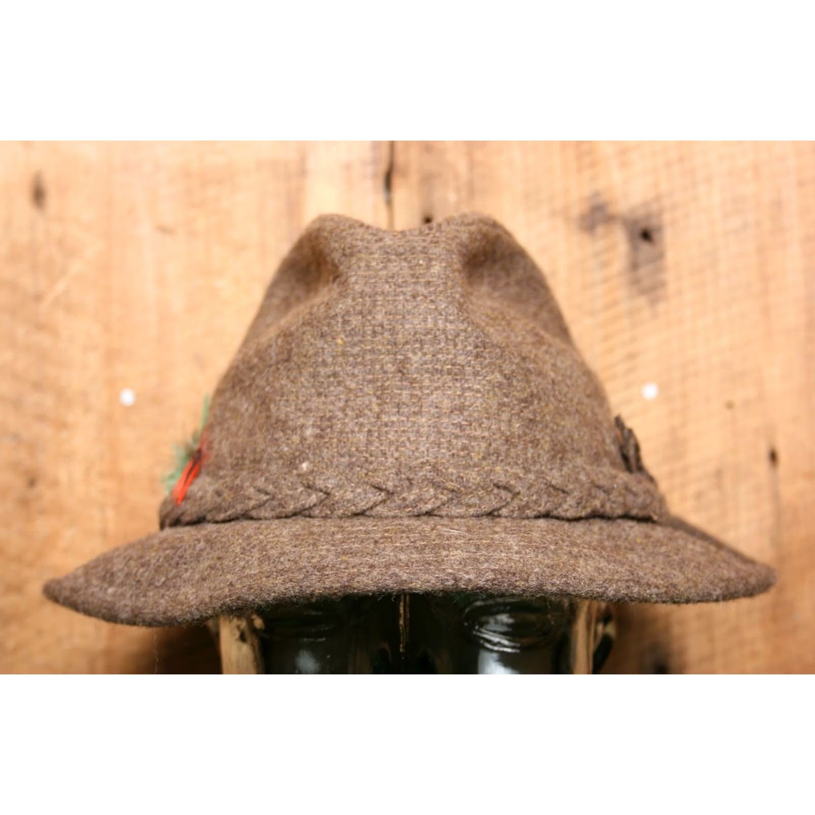 Stetson VINTAGE Stetson Fedora Hat Wool Tweed 100% Wool Brown Sz. 7 1/4 Men Adult Mens 90s Size ONE SIZE - 2 Thumbnail