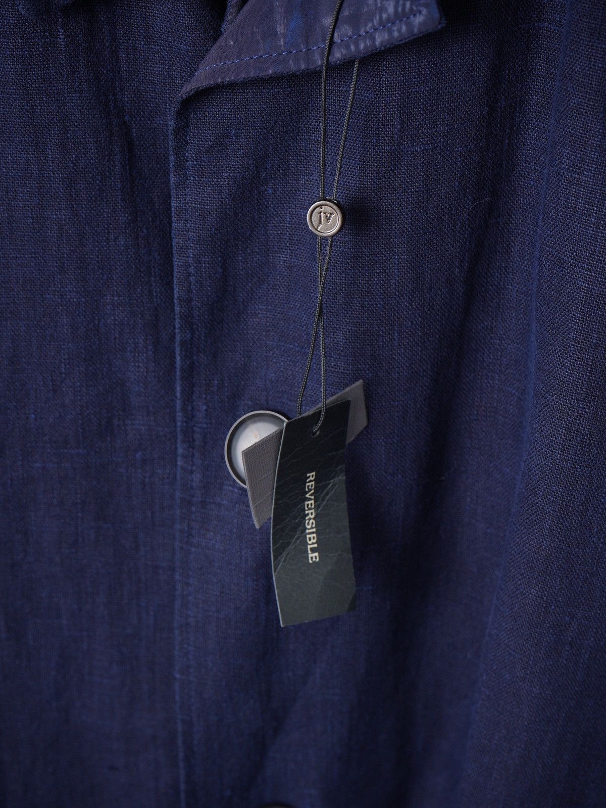 John Varvatos John Varvatos Collection Linen Trench Coat Blue Reversible Size US XL / EU 56 / 4 - 5 Thumbnail