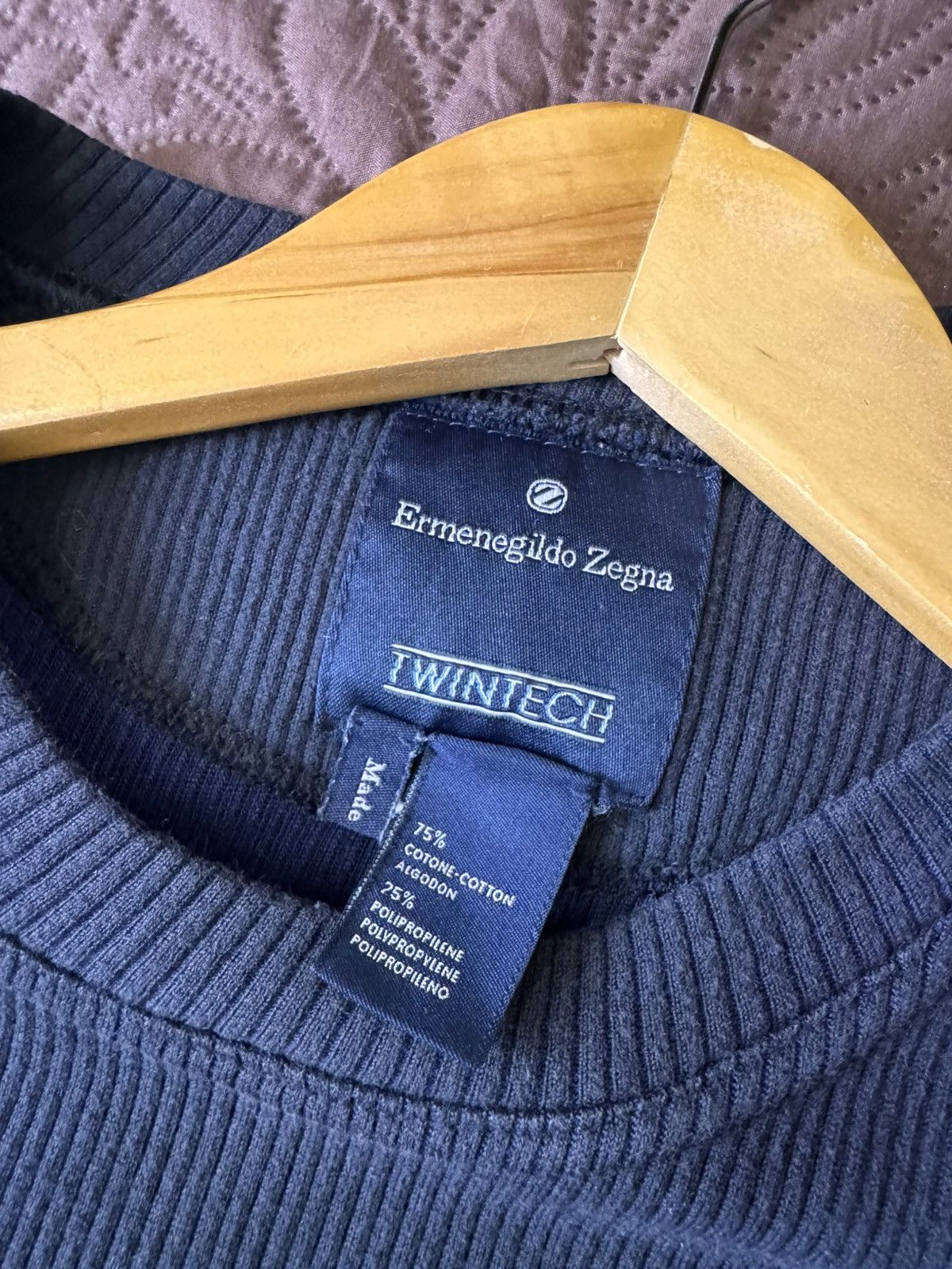 Ermenegildo Zegna ERMENEGILDO ZEGNA TWINTECH SWEATKNIT WAFFLE MADE IN ITALY Size US L / EU 52-54 / 3 - 3 Thumbnail