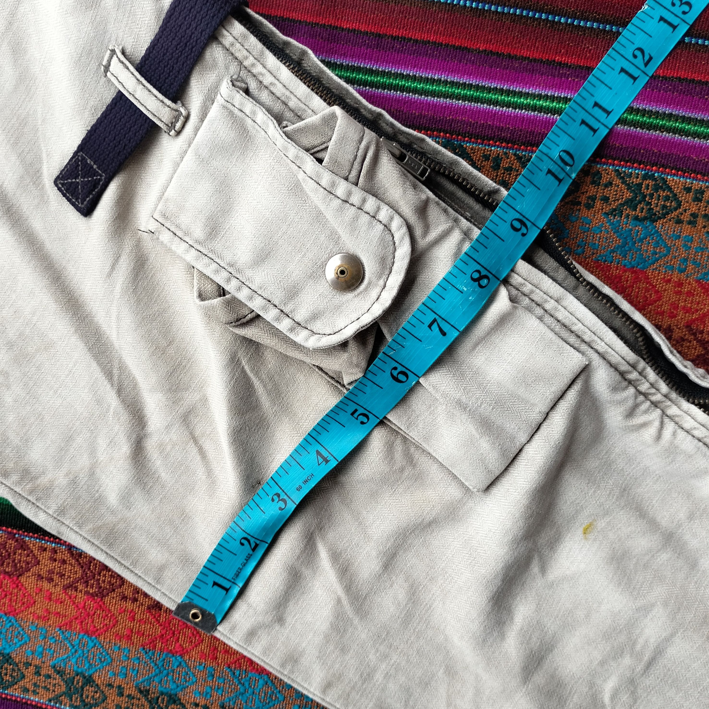 PPFM PPFM bondage zipper side distressed 3d 'cargo pants Size US 33 - 19 Thumbnail