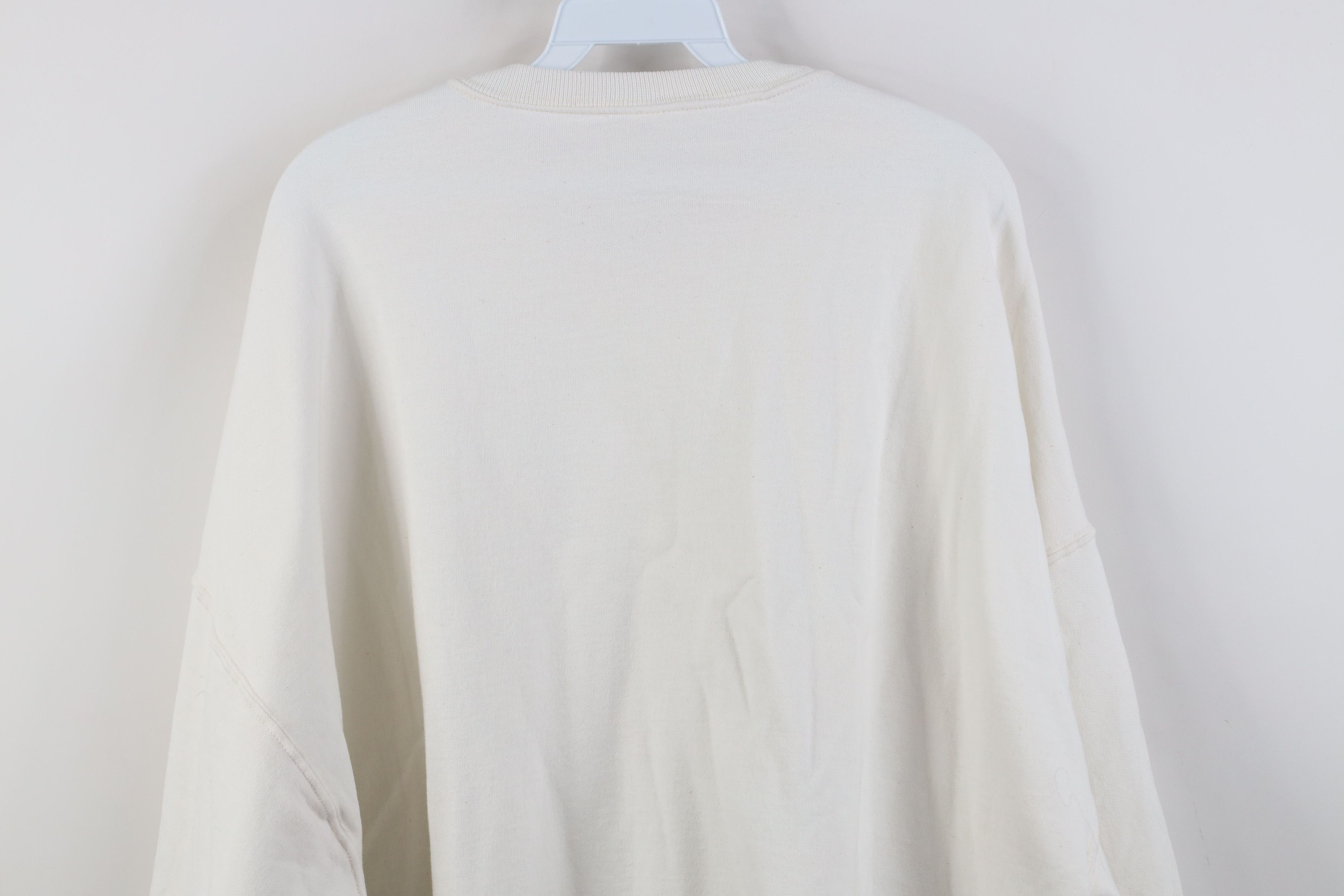 Vintage Vintage 90s Streetwear Blank Crewneck Sweatshirt White Size US XXL / EU 58 / 5 - 13 Thumbnail