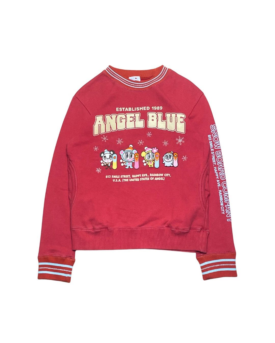 Angel Blue Vintage Angel Blue Red Snowboard Graphic Sweatshirt Size S / US 4 / IT 40 - 2 Thumbnail