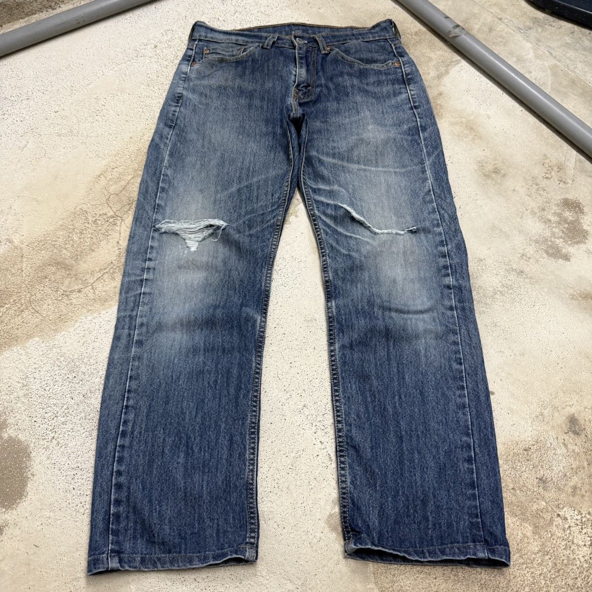 Levi's Levis 505 Worn Distressed Jeans Denim Pants Size US 29 - 3 Thumbnail