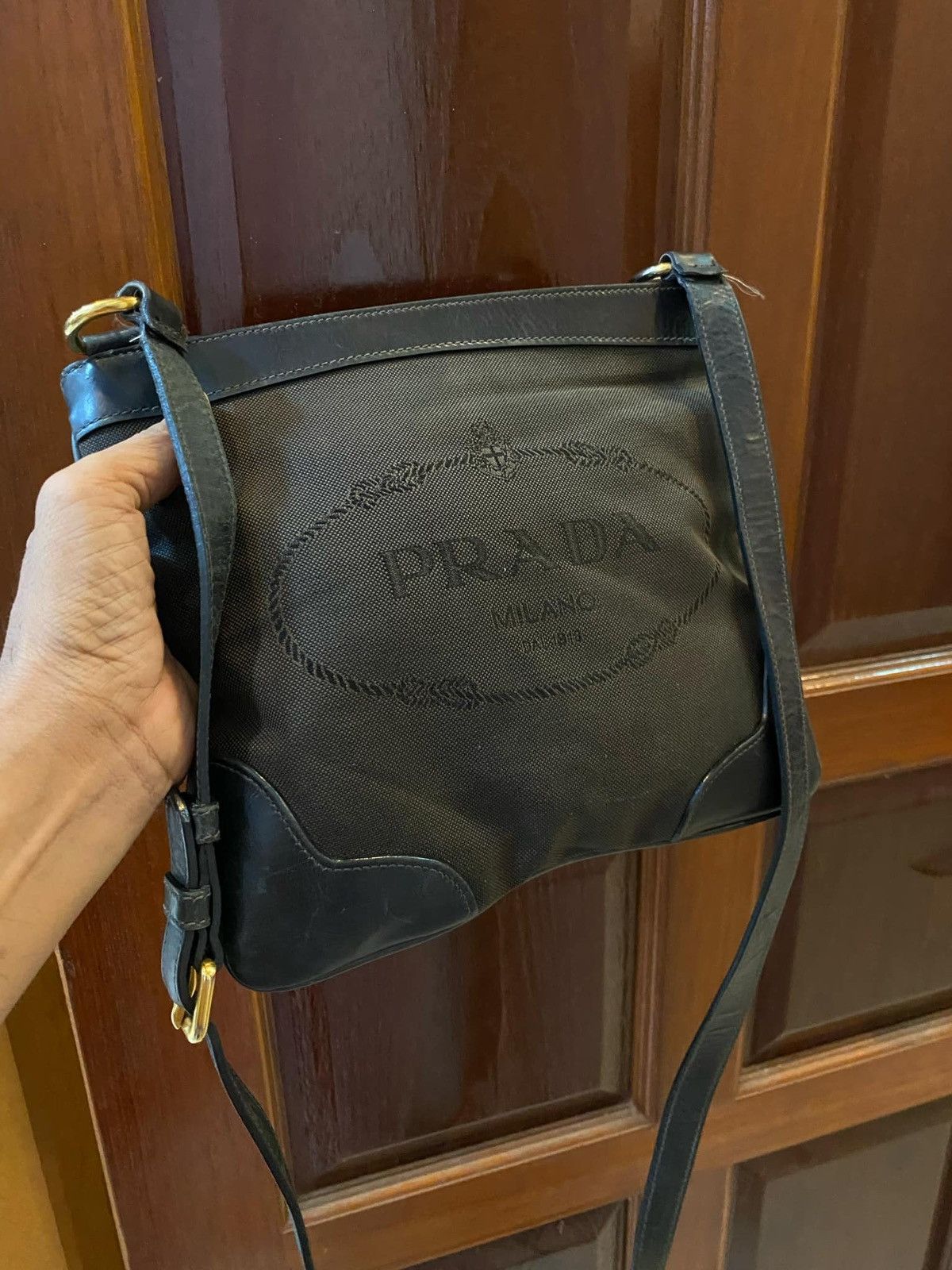 Designer × Prada × Vintage Prada Denim Crossbody Shoulder Bag Size ONE SIZE - 16 Thumbnail