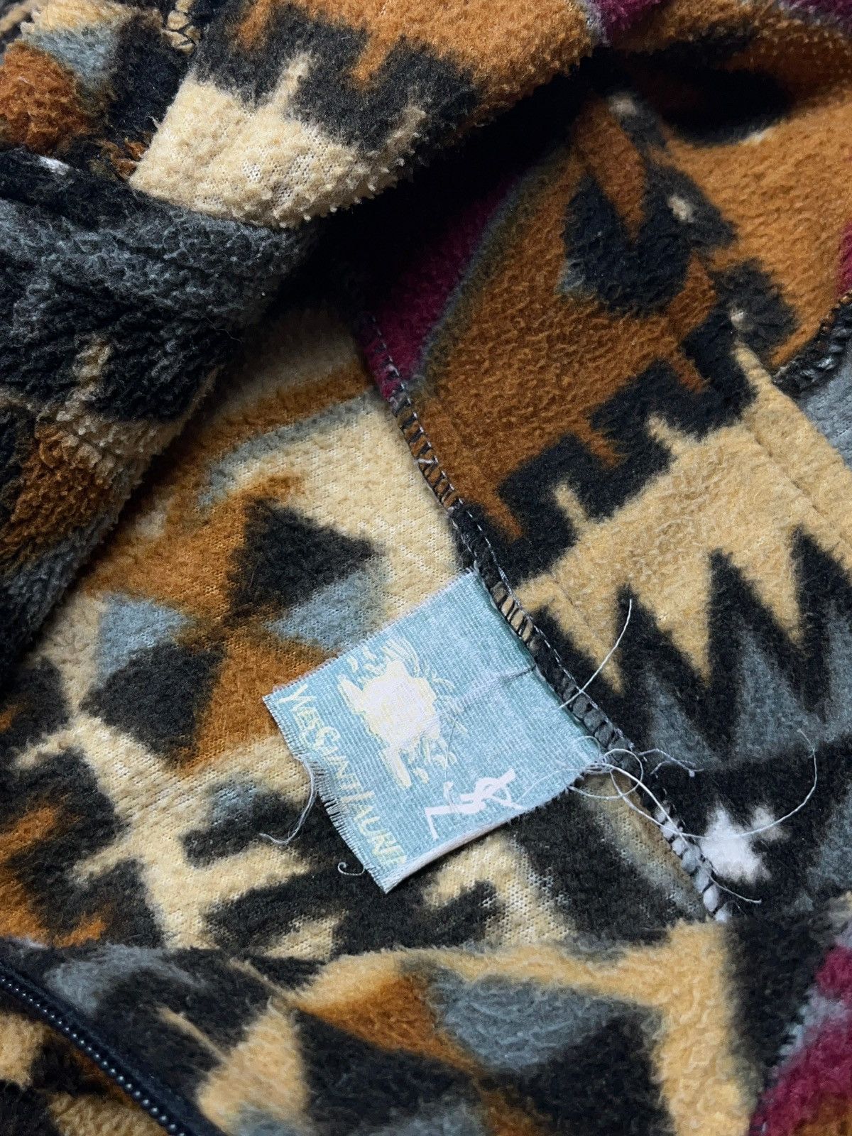 Vintage × Yves Saint Laurent Vintage Yves Saint Laurent Bootleg Fleece Jacket Coat Size US M / EU 48-50 / 2 - 6 Thumbnail