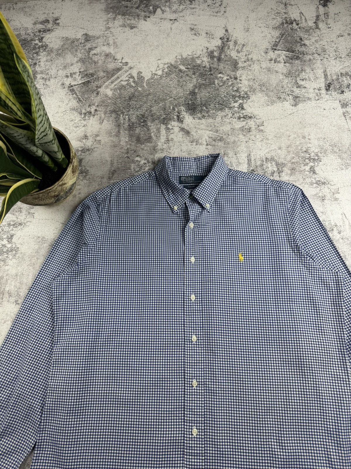 Polo Ralph Lauren Polo Ralph Lauren XL Checked Custom Button Blue Men’s Collar LongSleeve Shirt Size US XL / EU 56 / 4 - 5 Thumbnail