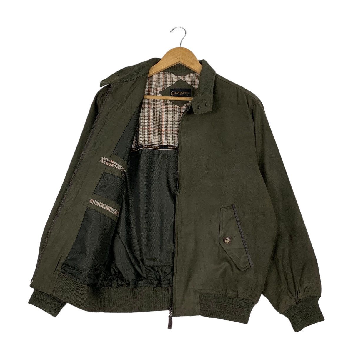 Gianni Valentino GIANNI VALENTINO Olive Green Casual Jacket #1141-C52 Size US M / EU 48-50 / 2 - 9 Thumbnail