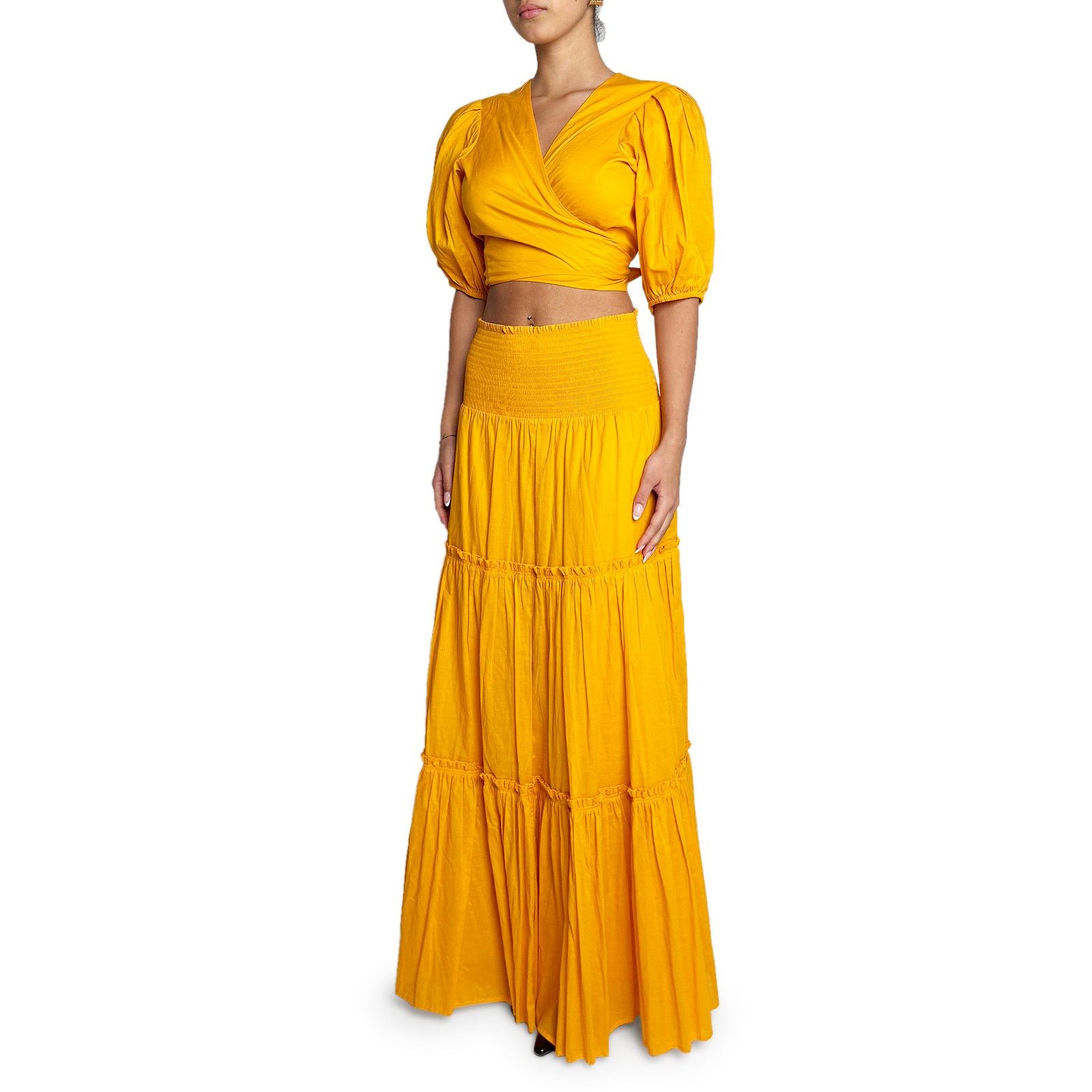 Tory Burch Orange tiered skirt Size 27" / US 4 / IT 40 - 3 Thumbnail