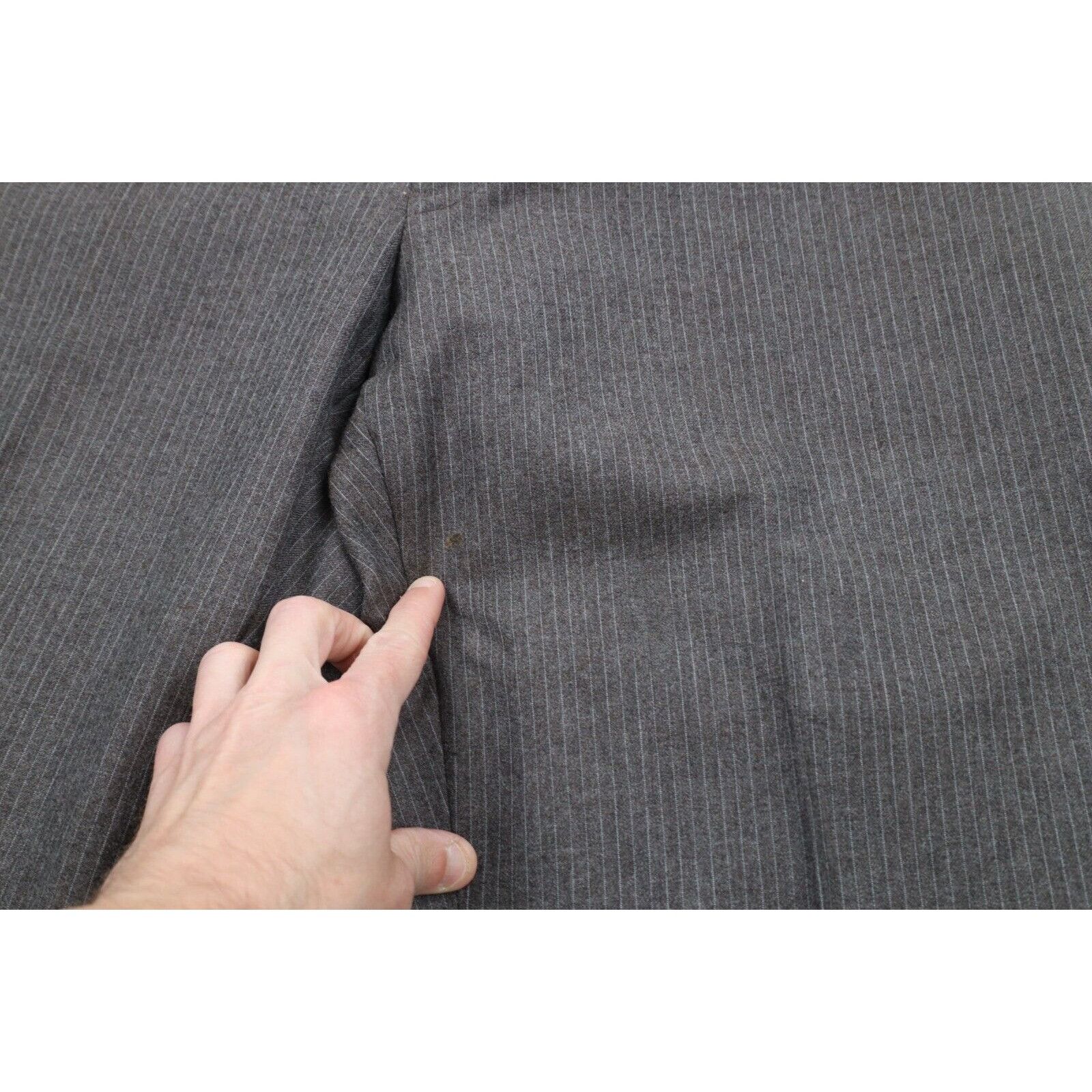 Vintage Vintage 70s 3 Piece Wool Suit Bell Bottoms Striped Size 46R - 13 Thumbnail