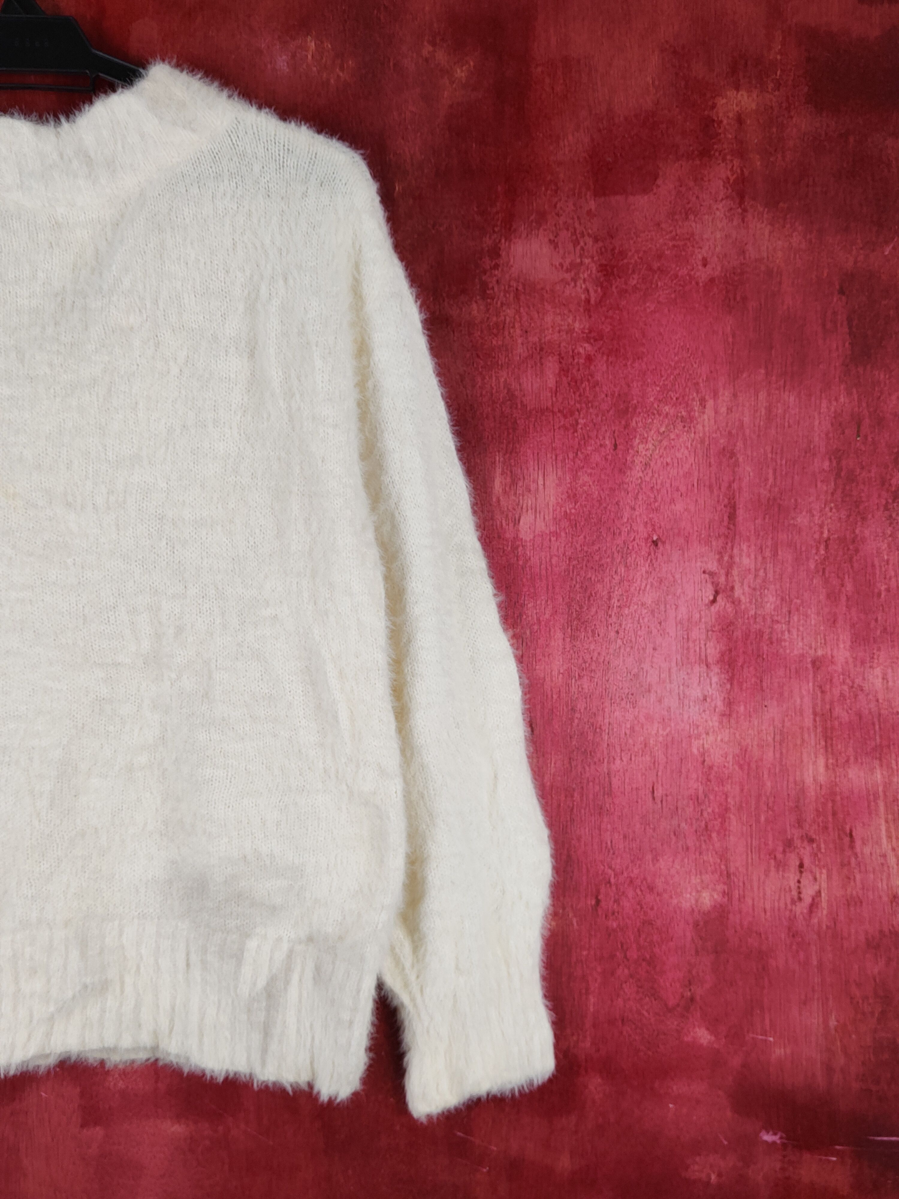 Aran Isles Knitwear Earth Music& Ecology Ivory Fur Mohair Knitwear #S1938 Size M / US 6-8 / IT 42-44 - 9 Thumbnail