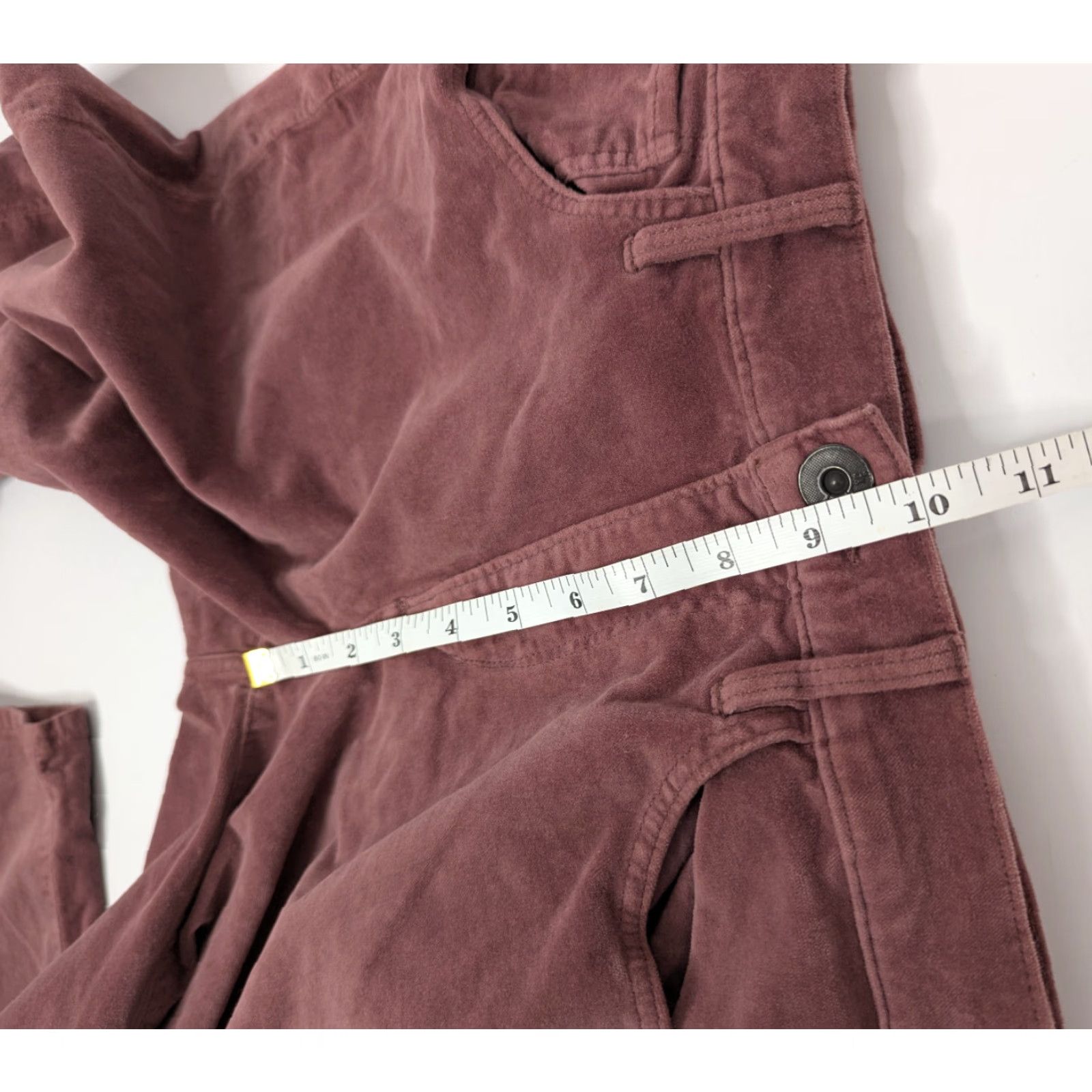 3x1 VINTAGE 3X1 NYC Made Here Pants Women's Size 28 Stone Grape Velvet High Rise Stretch Size 28" / US 6 / IT 42 - 7 Thumbnail