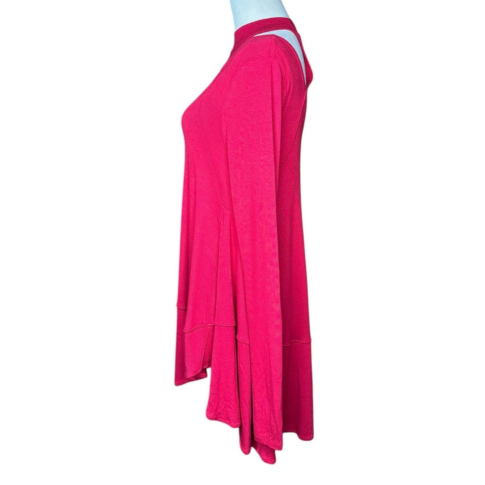 Free People Free People Red Downtown Girl Cut Out Swing Tunic Top Size S / US 4 / IT 40 - 6 Thumbnail
