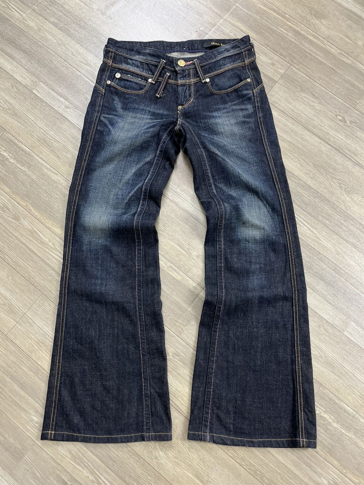Japanese Brand Y2K Something Edwin Faded Bootcut Flared Jeans Lgb Style Size US 27 - 1 Thumbnail