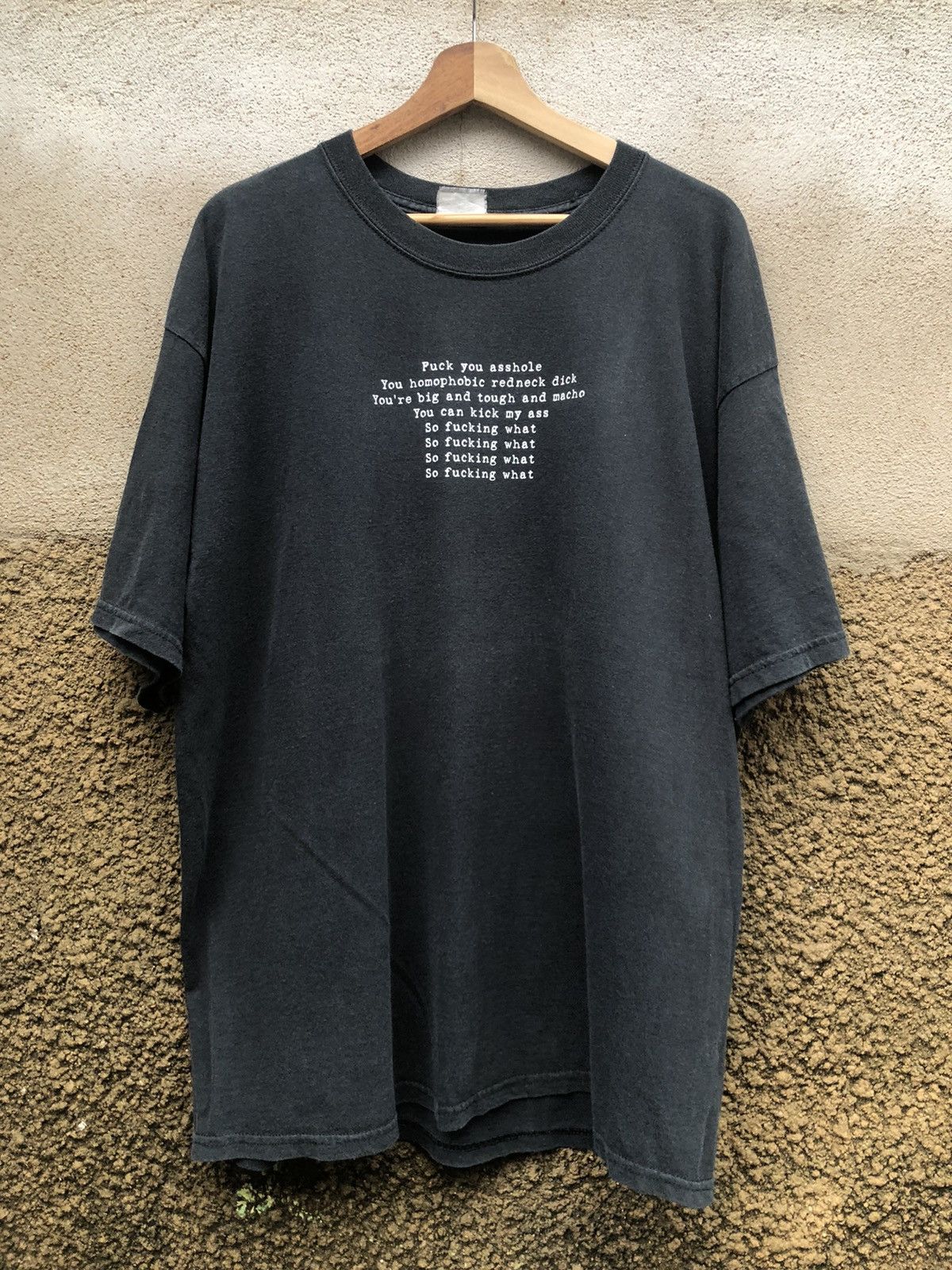 Vintage Vintage Wording 18sx "Fuck You As*hole" Tshirt Size US XL / EU 56 / 4 - 2 Thumbnail
