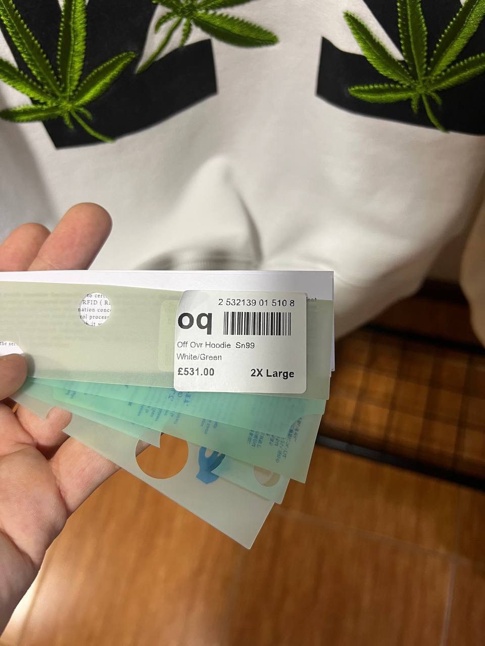 Off-White OFF WHITE HIGH WEED WHITE HOODIE Size US XXL / EU 58 / 5 - 8 Thumbnail