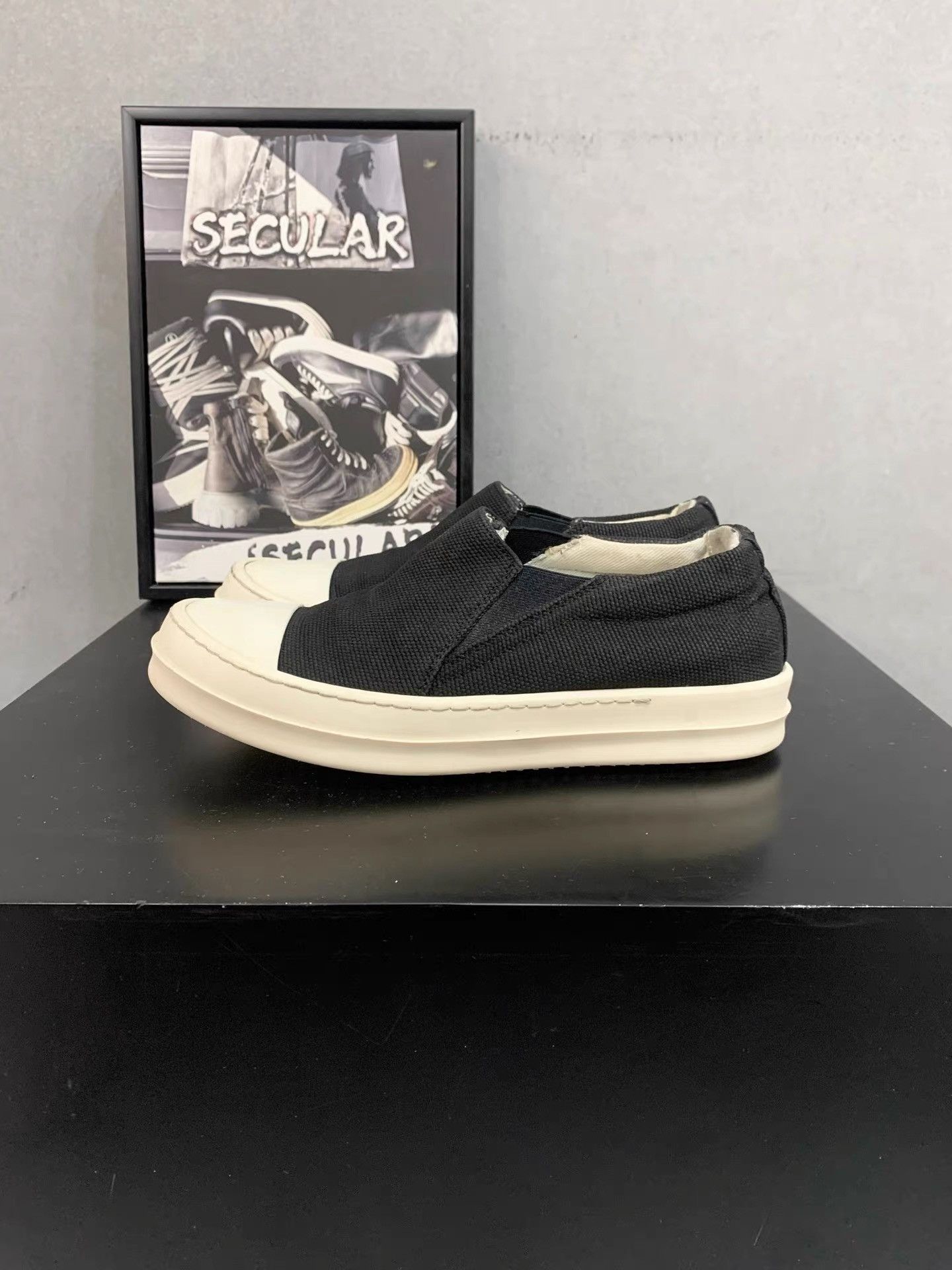 Rick Owens Rick Owens Black White Slip-on Casual Shoes K34 Size US 6 / IT 36 - 3 Thumbnail