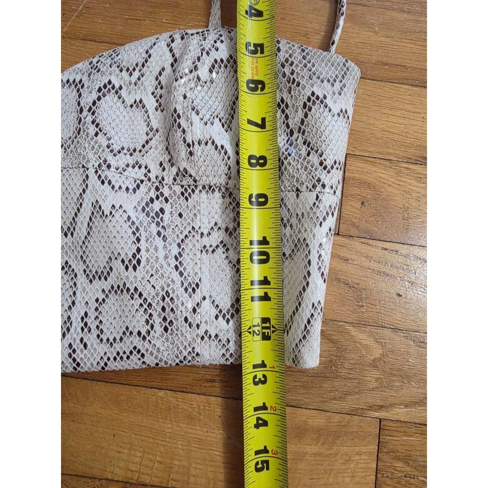 Sneakersnstuff En Saison Snake Skin Cropped Leather Strap Tank top SA001545 Size S / US 4 / IT 40 - 8 Thumbnail
