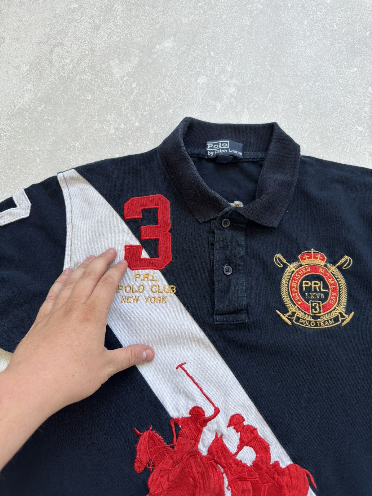 Polo Ralph Lauren Vintage Polo Ralph Lauren New York Big Logo Rugby Polo Shirt Size US L / EU 52-54 / 3 - 8 Thumbnail