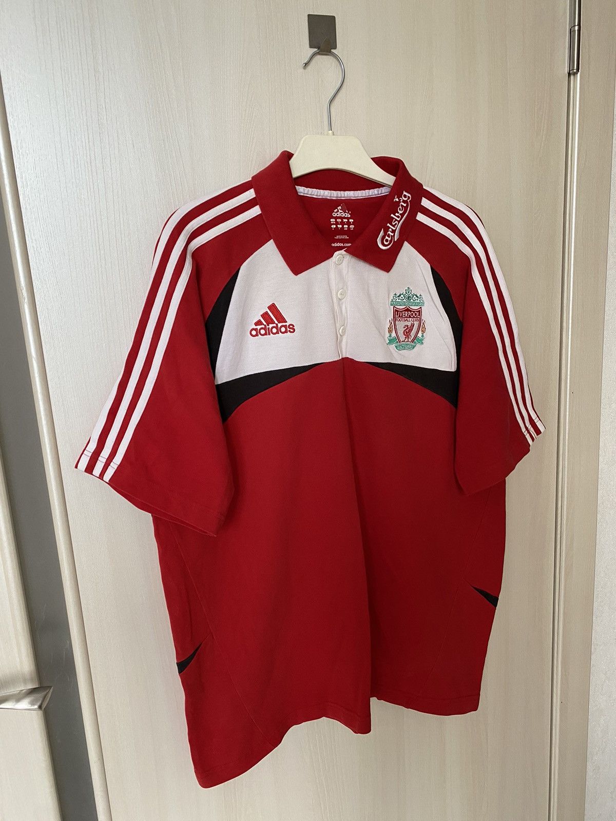 Adidas Vintage Adidas Liverpool Polo Football Shirt Soccer - Size L Size US L / EU 52-54 / 3 - 4 Thumbnail