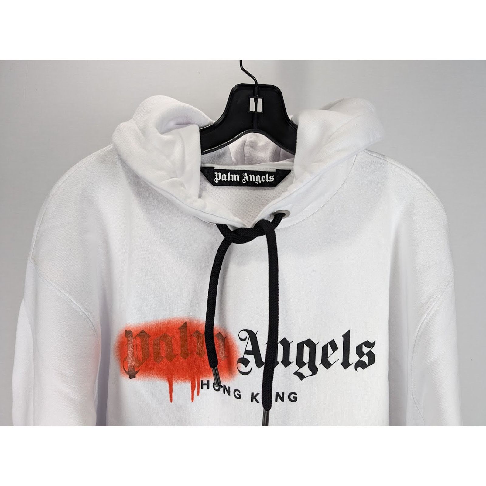 Palm Angels o1rshd1 HK SP Rayed Hoody in White/Orange Size US XXL / EU 58 / 5 - 5 Thumbnail