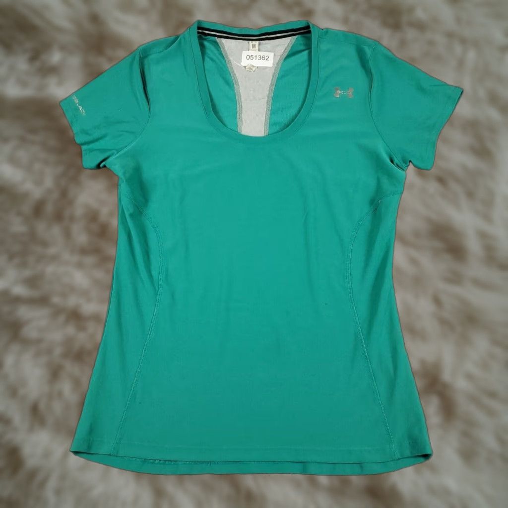 Under Armour Under Armour T Shirt Womens Size Medium Green Casual Short Sleeve * Size M / US 6-8 / IT 42-44 - 1 Thumbnail